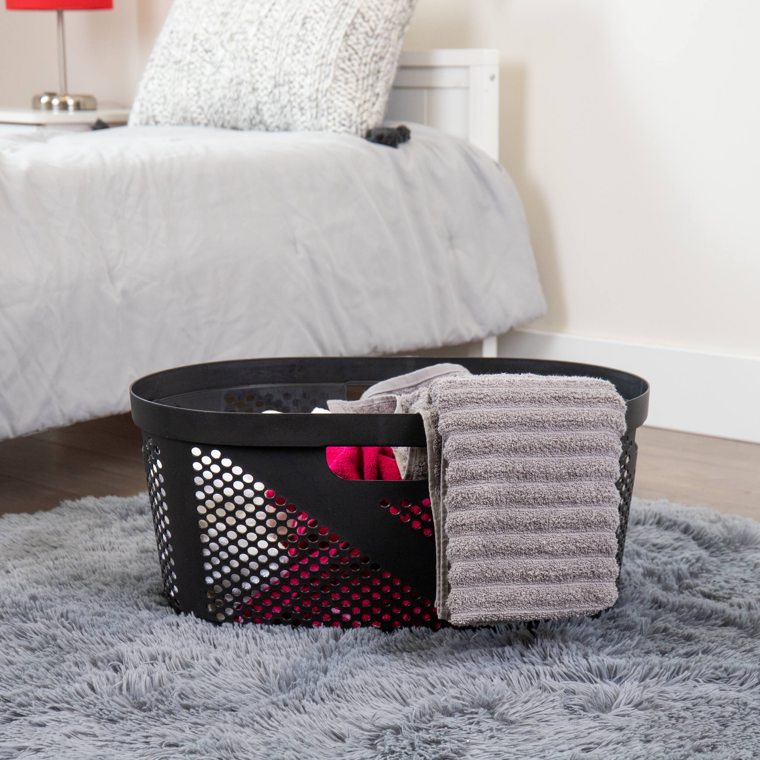 Mind Reader 40L Ventilated Laundry Basket with Cut Out Handles, 2ct.