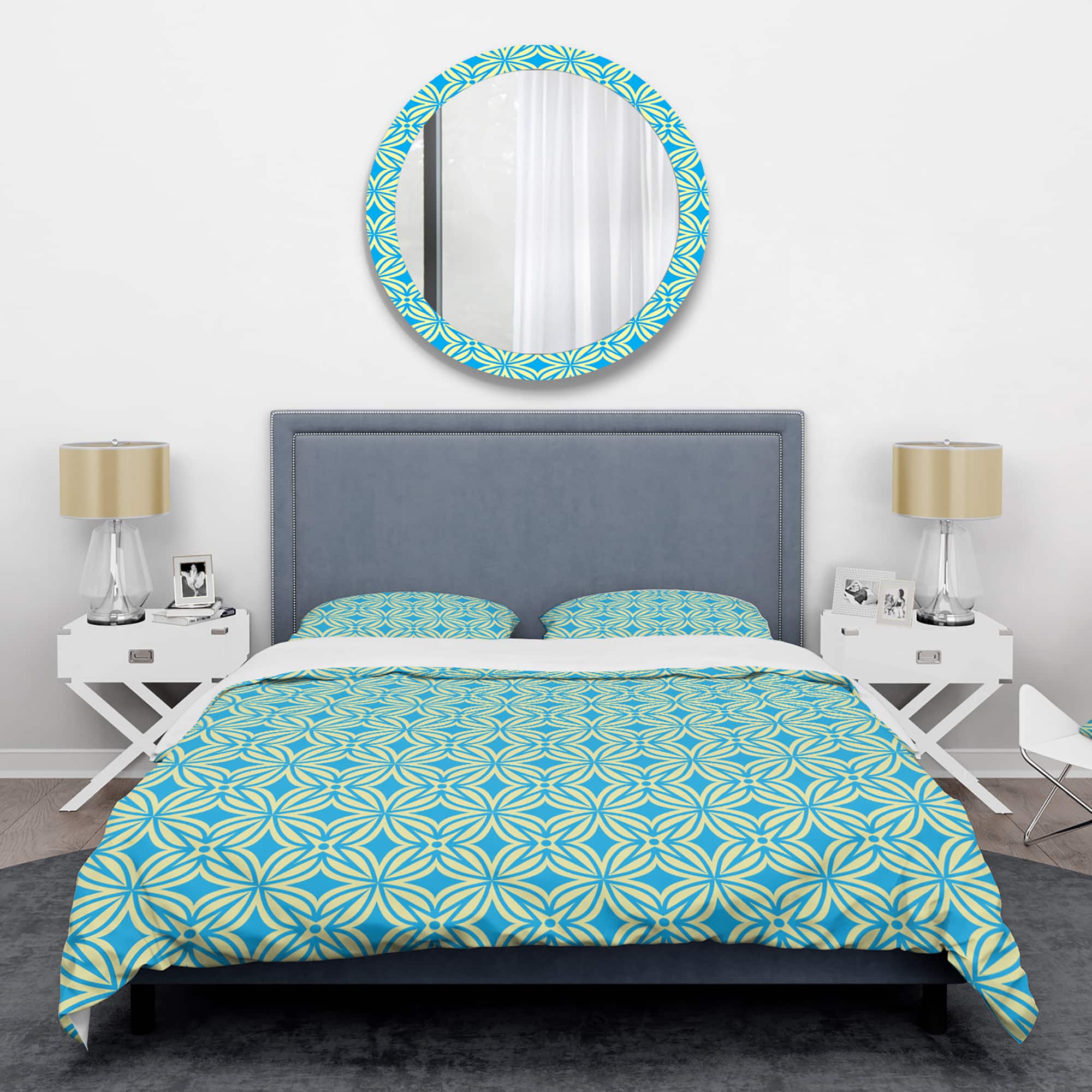 Designart &#x27;Retro Ornamental Design I&#x27; Mid-Century Duvet Cover Set