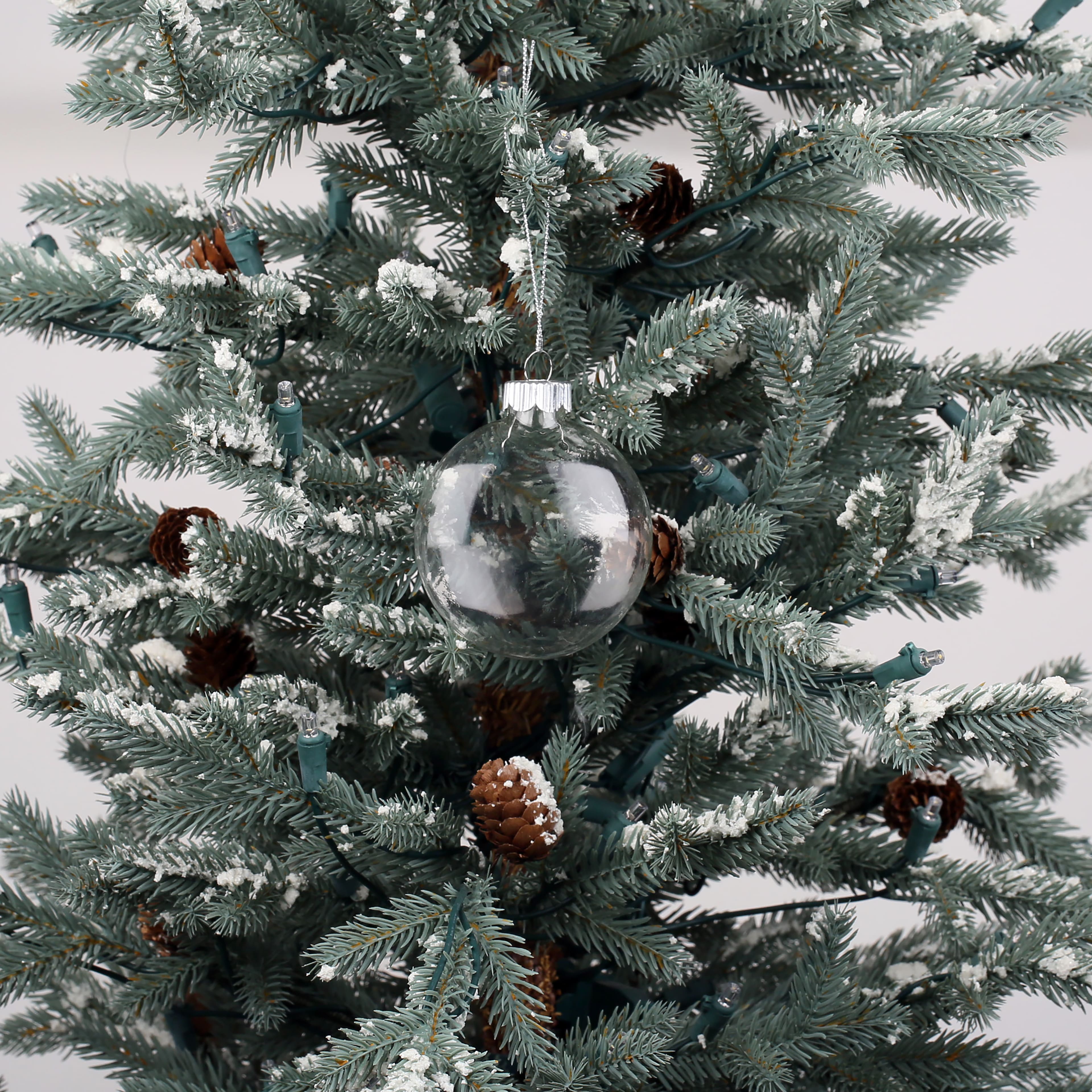 3.5&#x22; DIY Clear Glass Disc Ornaments, 4ct.