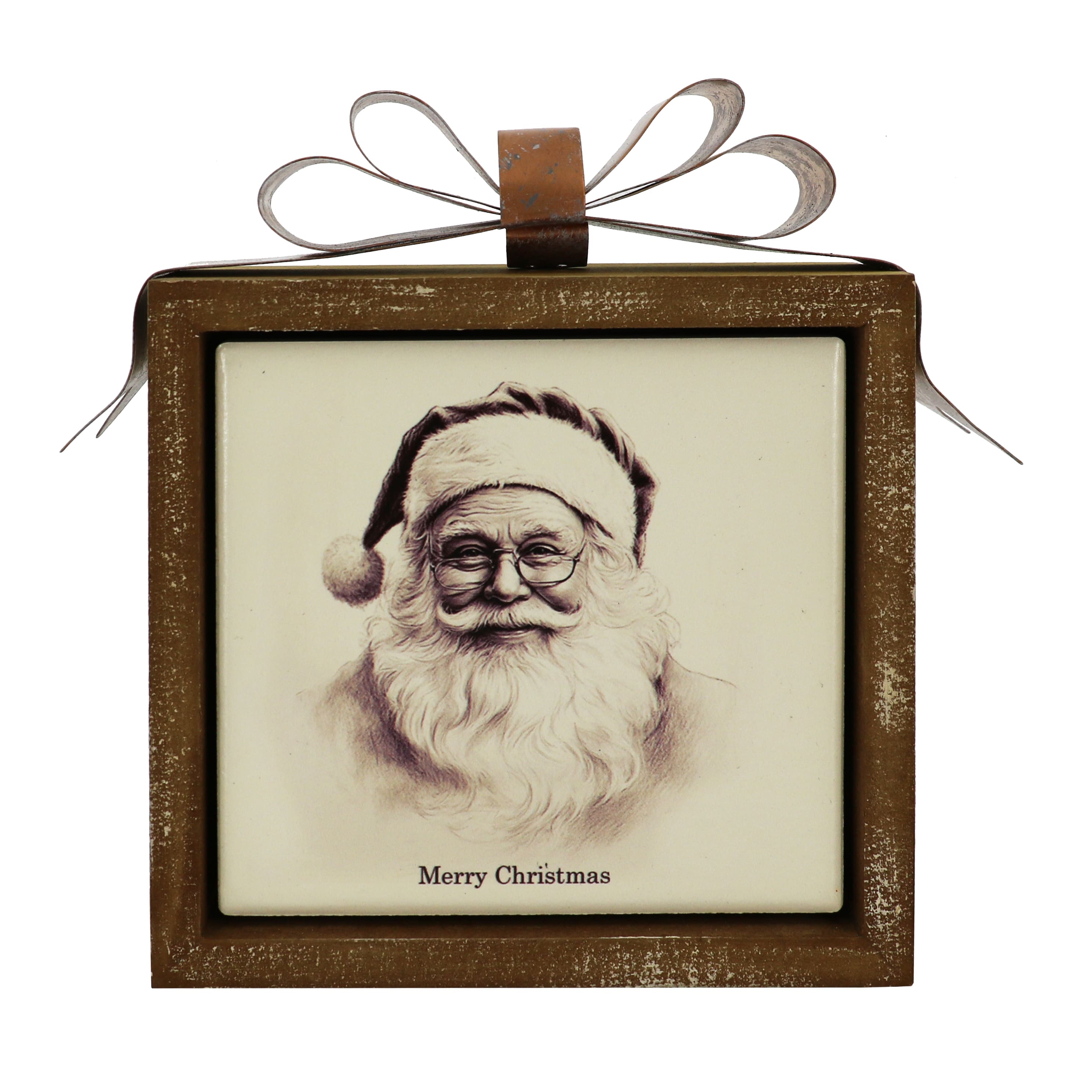 6.5&#x22; Black &#x26; White Santa Tabletop D&#xE9;cor by Ashland&#xAE;