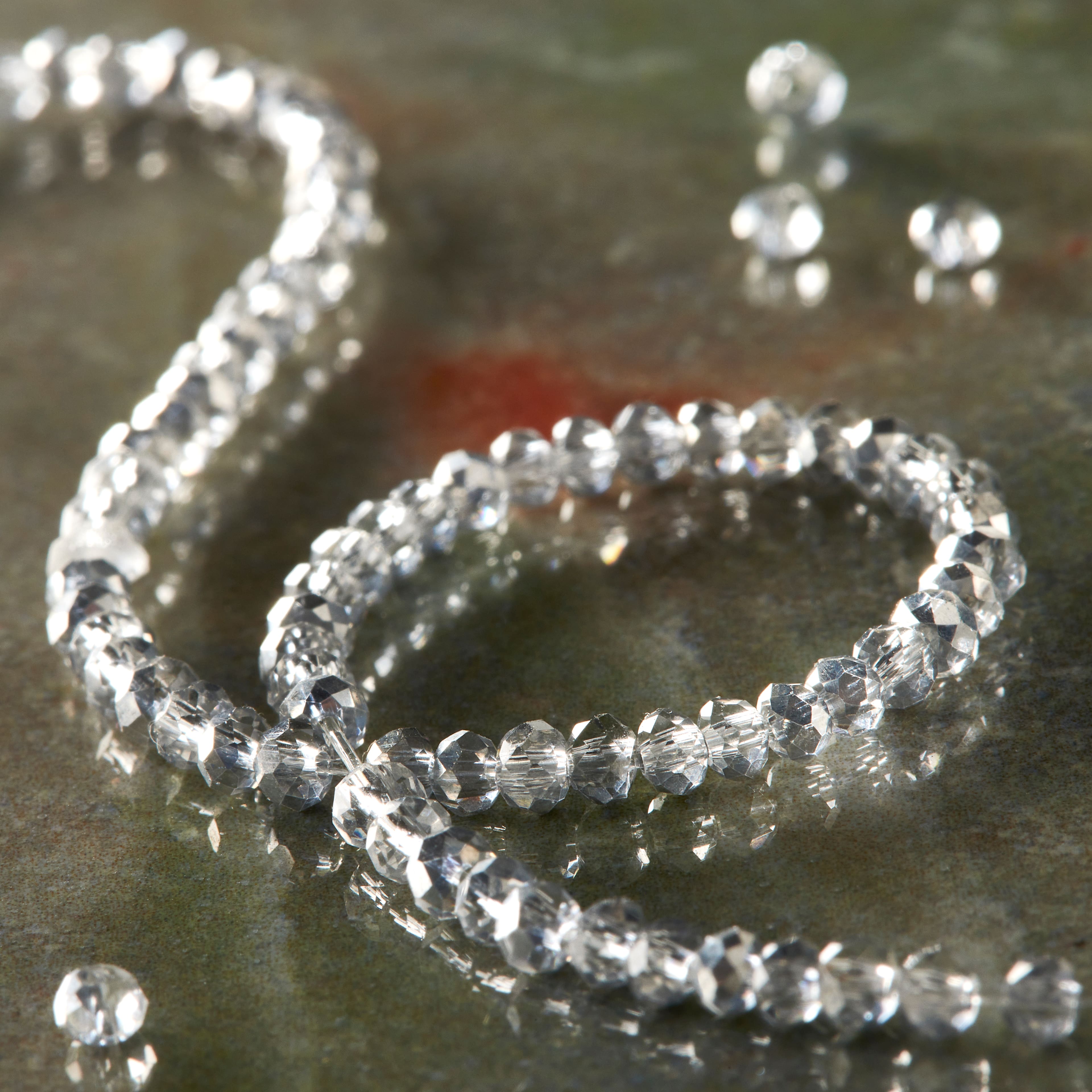 12 Pack: Silver Luster Glass Faceted Rondelle Beads, 2mm by Bead Landing&#x2122;