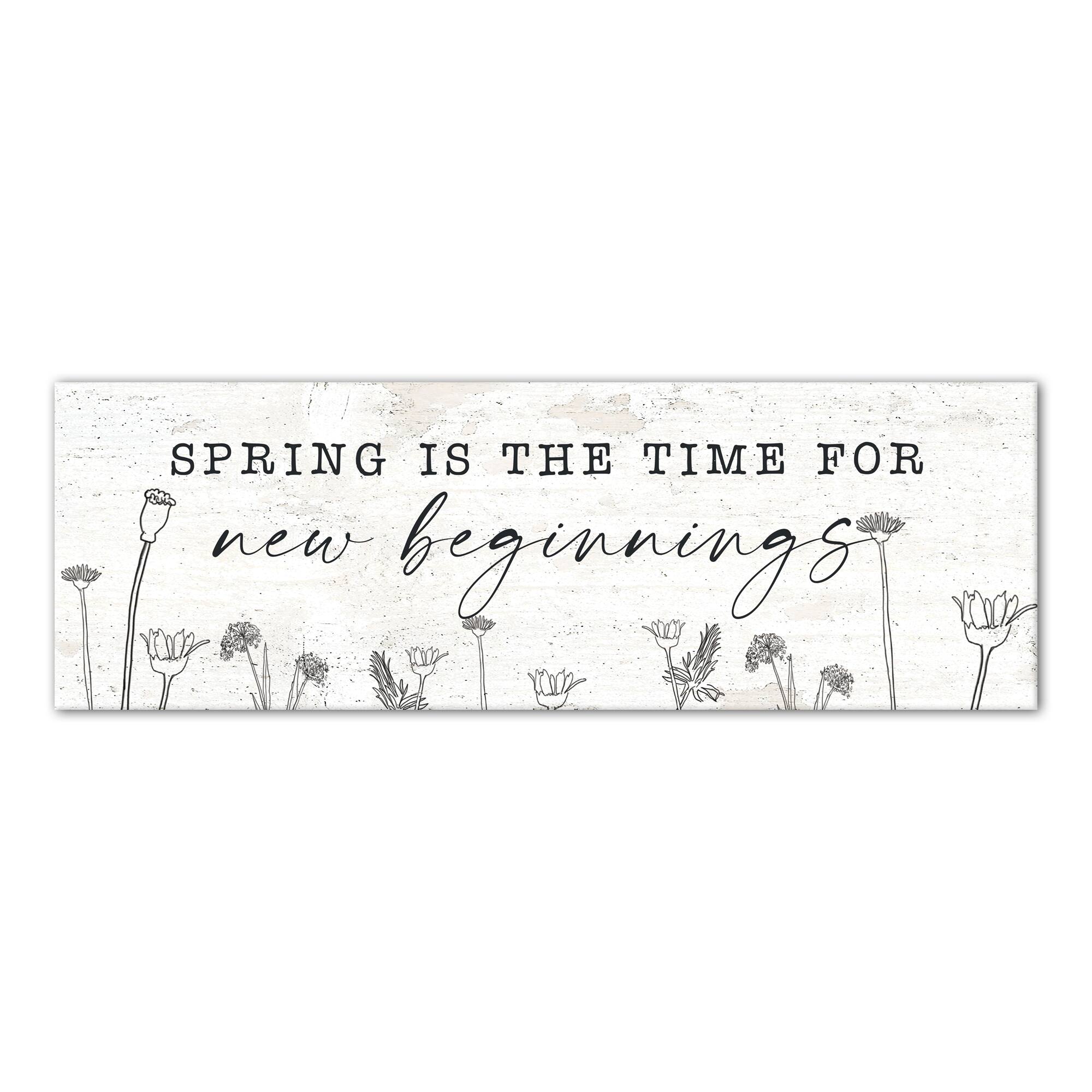 Spring Time New Beginnings 12" x 36" Canvas Wall Art