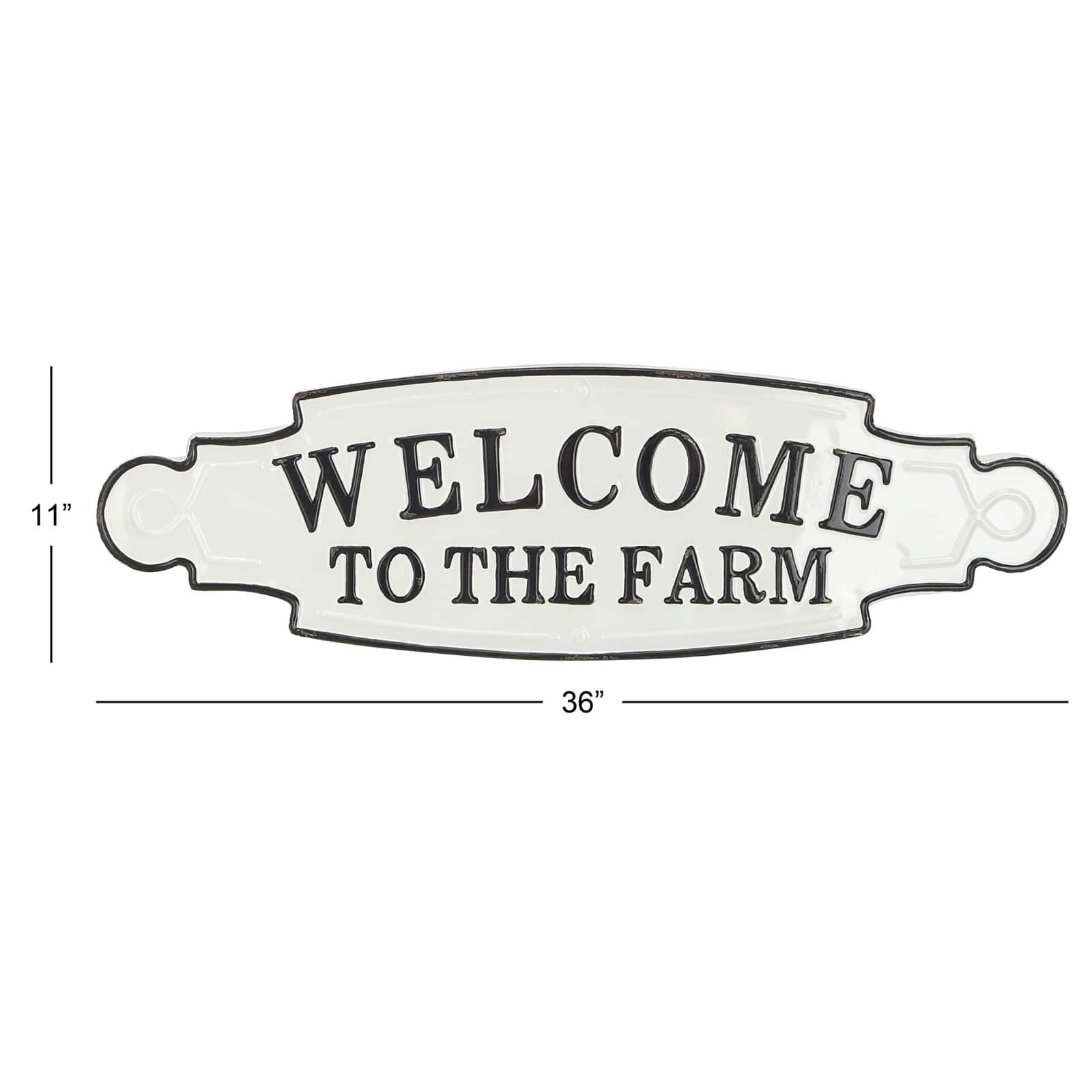 Black &#x26; White Welcome to the Farm Wall Sign