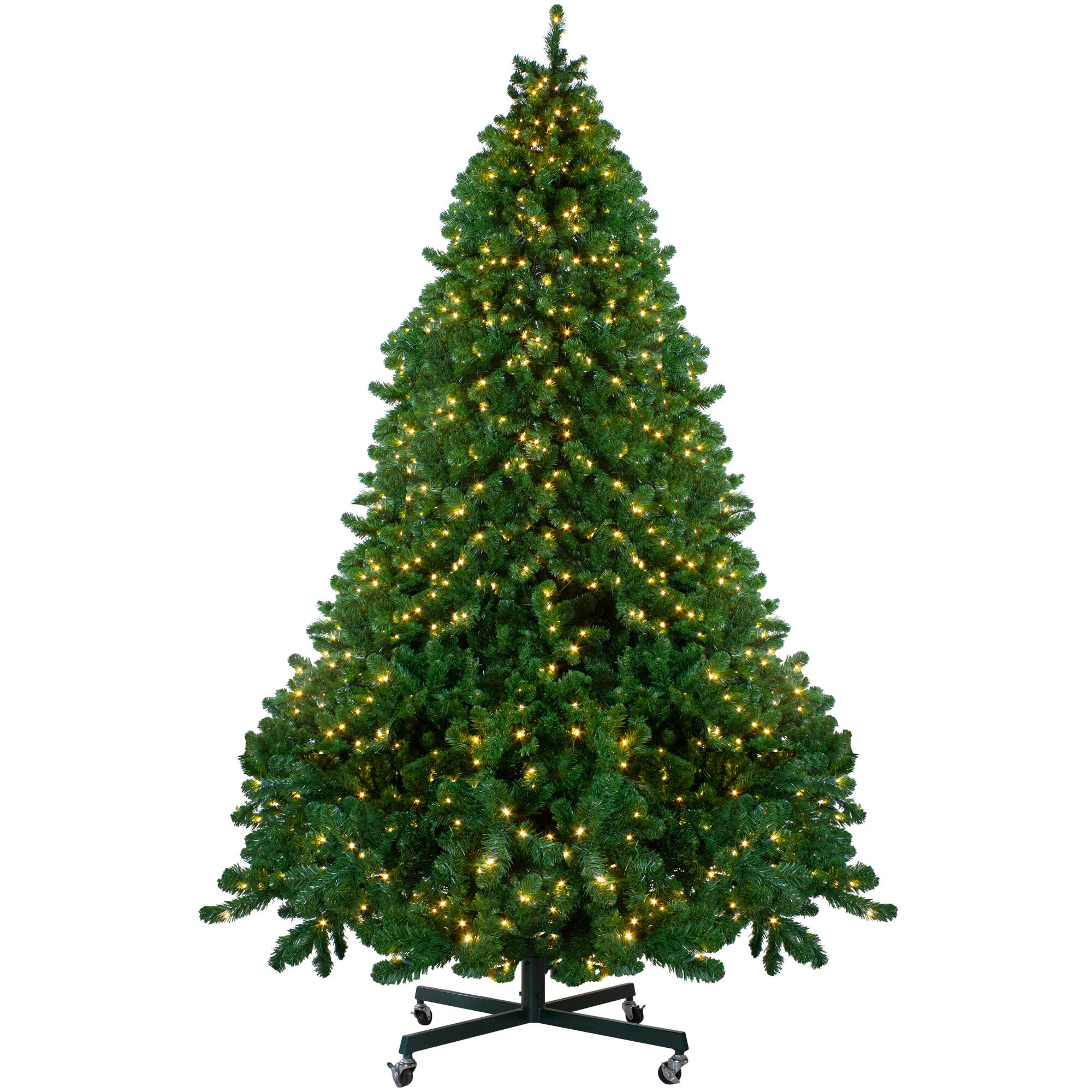 14ft. Pre-Lit Full Olympia Pine Artificial Christmas Tree with Wheels &#x26; Warm Clear LED Lights