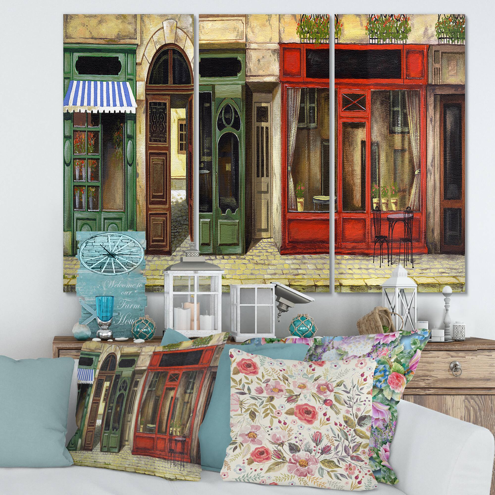 Designart - Red Facade of Charming Shop In Paris II