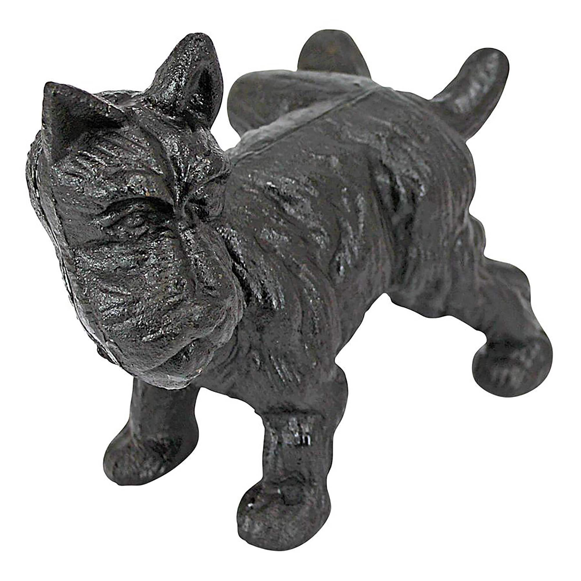 Design Toscano 7&#x22; Naughty Scotty Dog Die-Cast Iron Bookend &#x26; Doorstop