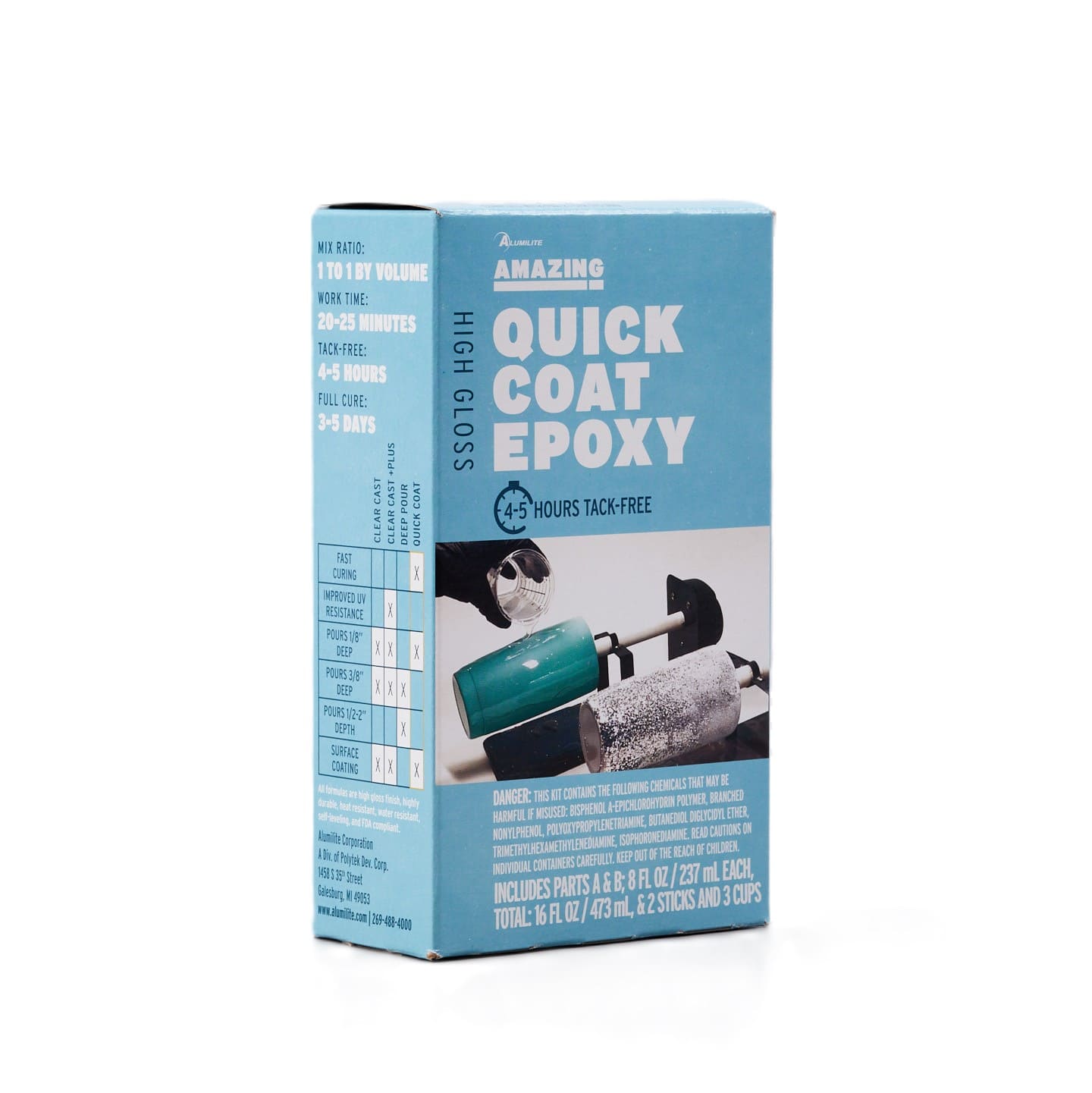8 Pack: Alumilite™ 16oz. High Gloss Amazing Quick Coat Epoxy
