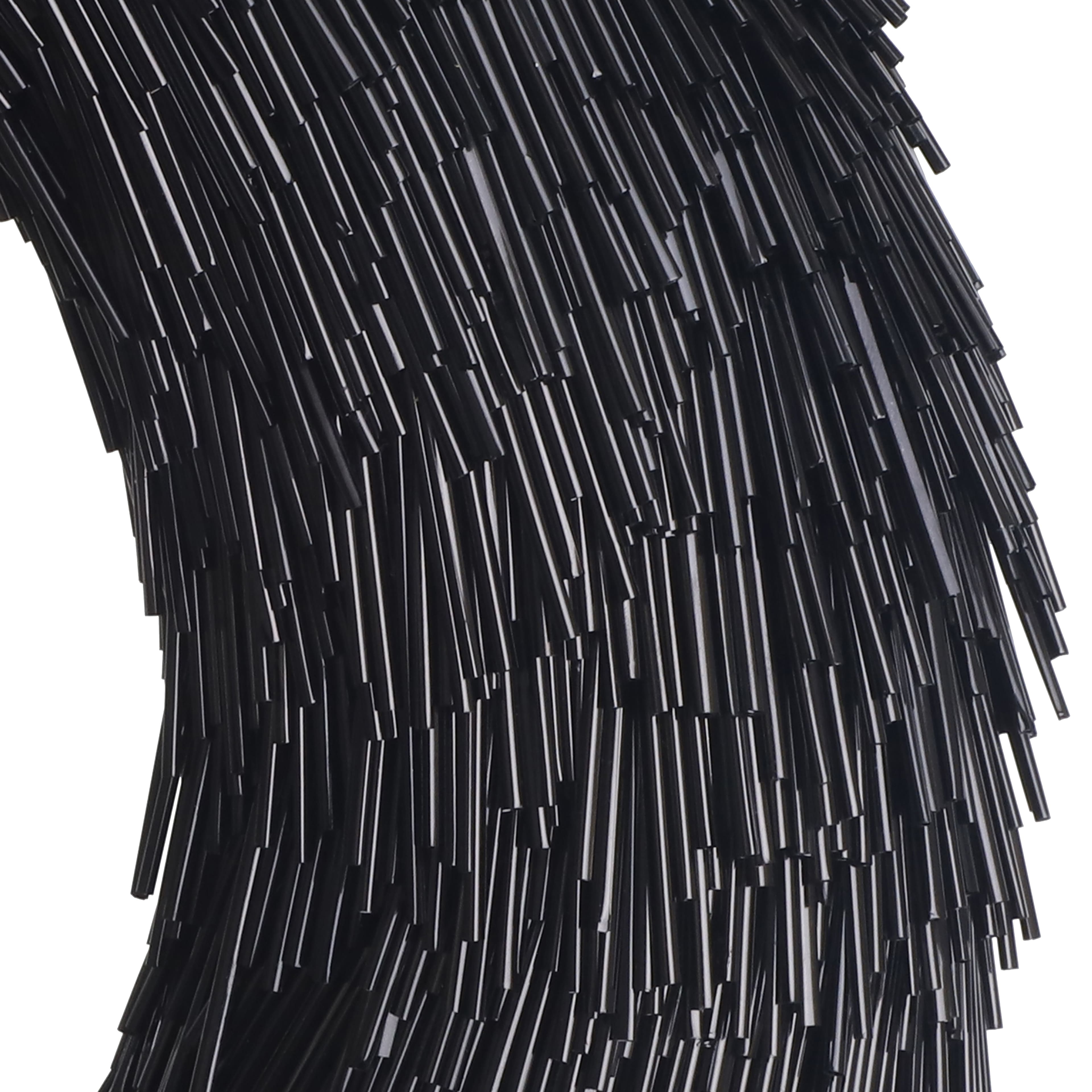 16&#x22; Black Tinsel Wreath by Ashland&#xAE;