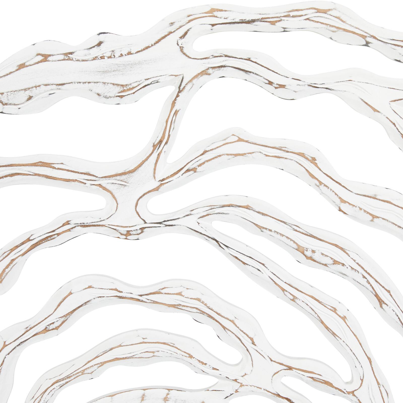 The Novogratz 45" White Coastal Wood Wall Mirror