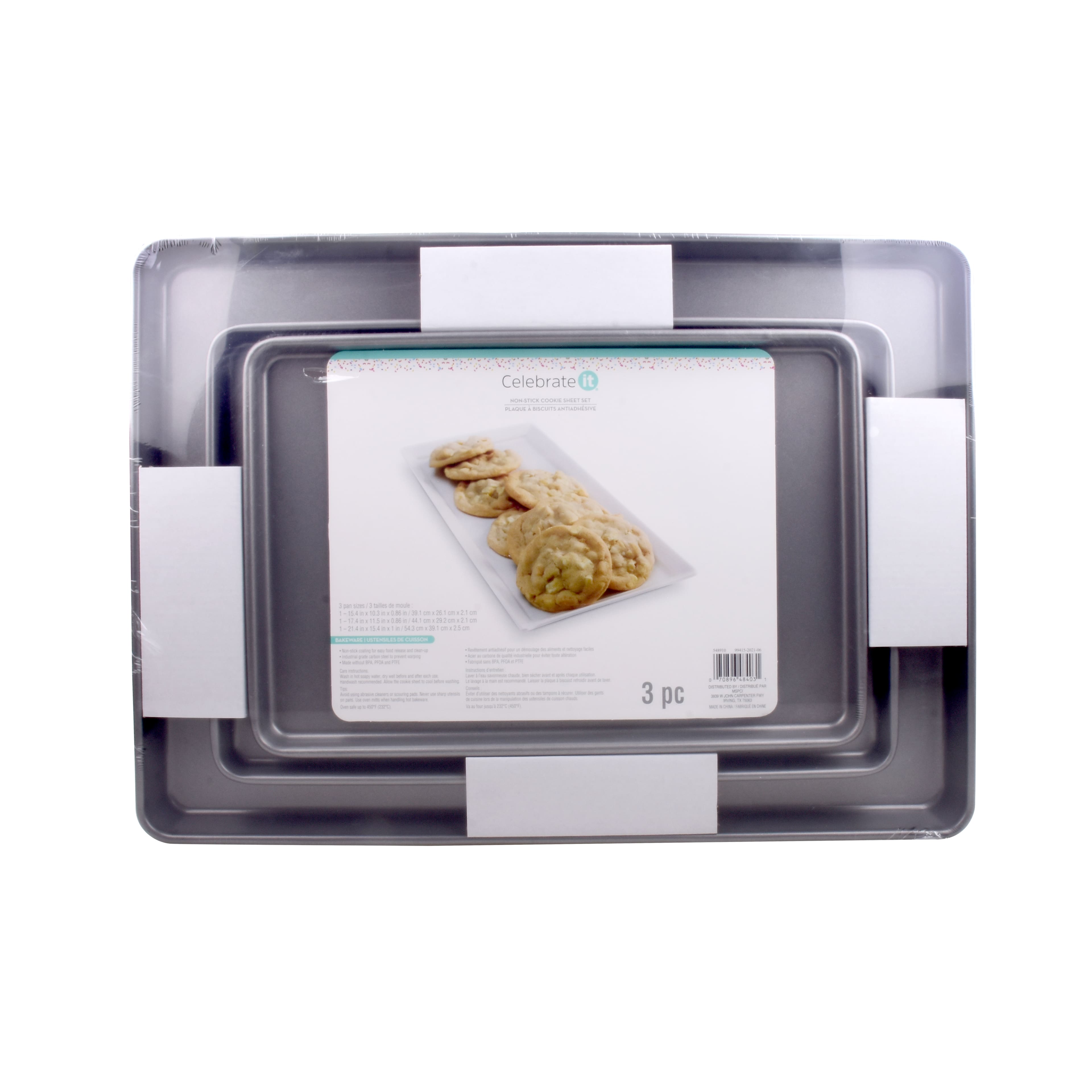 6 Packs: 3 ct. (18 total) Non-Stick Cookie Sheet Set by Celebrate It®