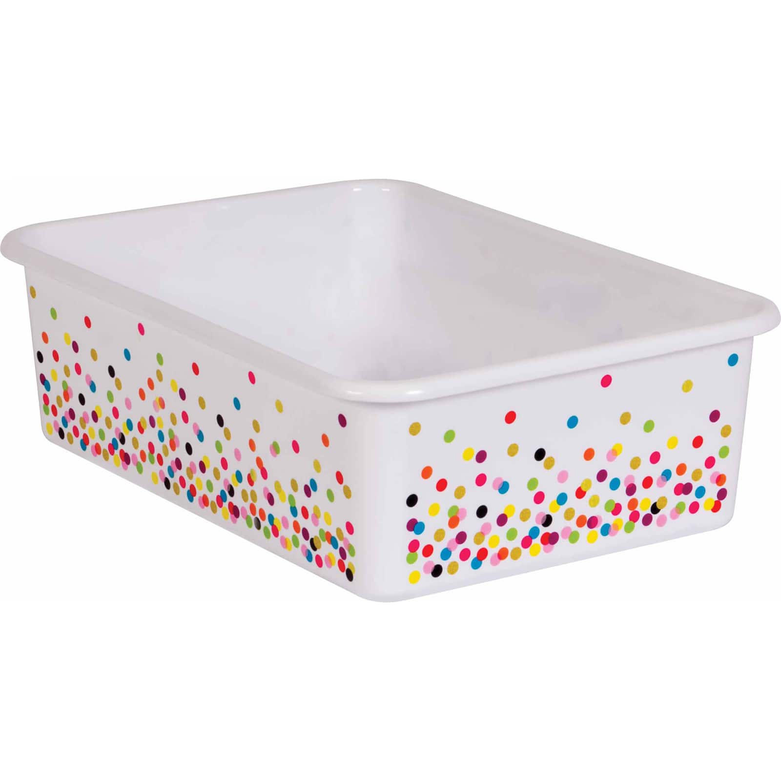 White Small Plastic Storage Bin from Teacher Created Resources