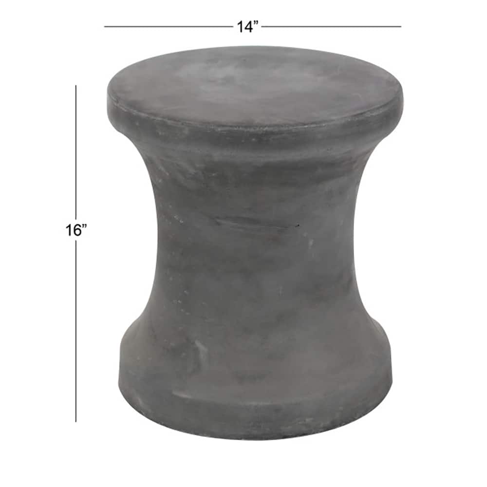 16&#x22; Fiberclay Contemporary Outdoor Stool