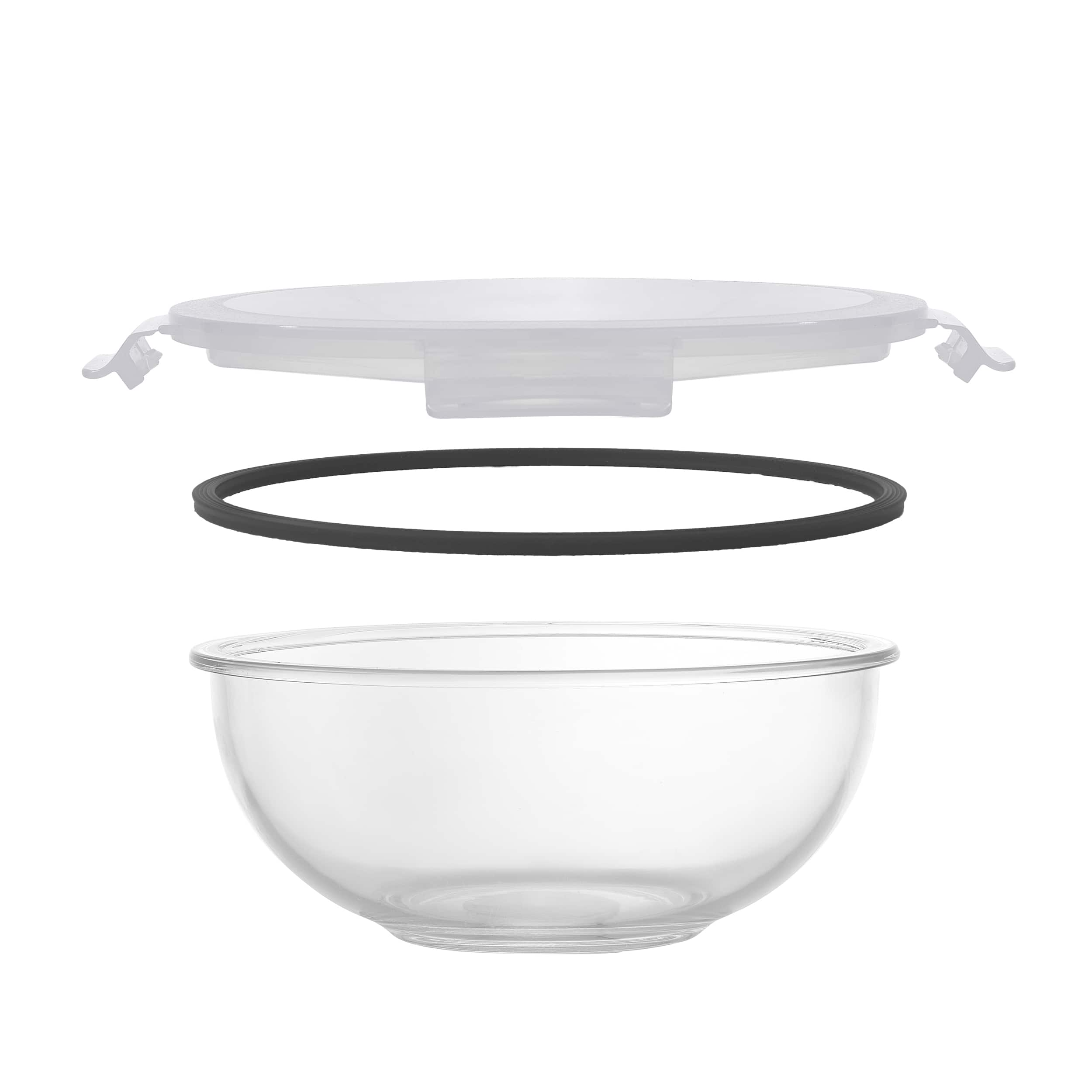 JoyJolt&#xAE; Black Glass Mixing Bowls Set