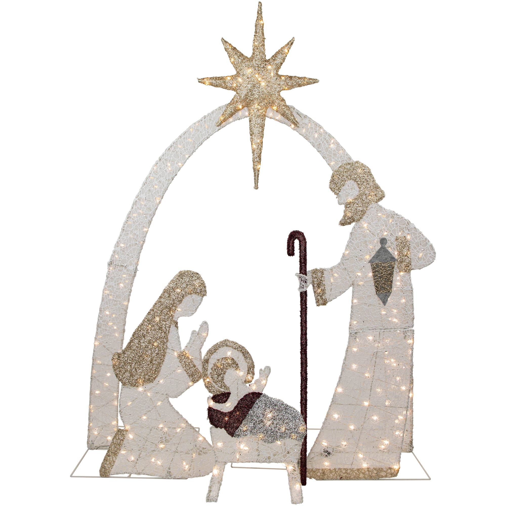 7ft. LED Lighted Holy Family Nativity Scene Outdoor Christmas Decoration