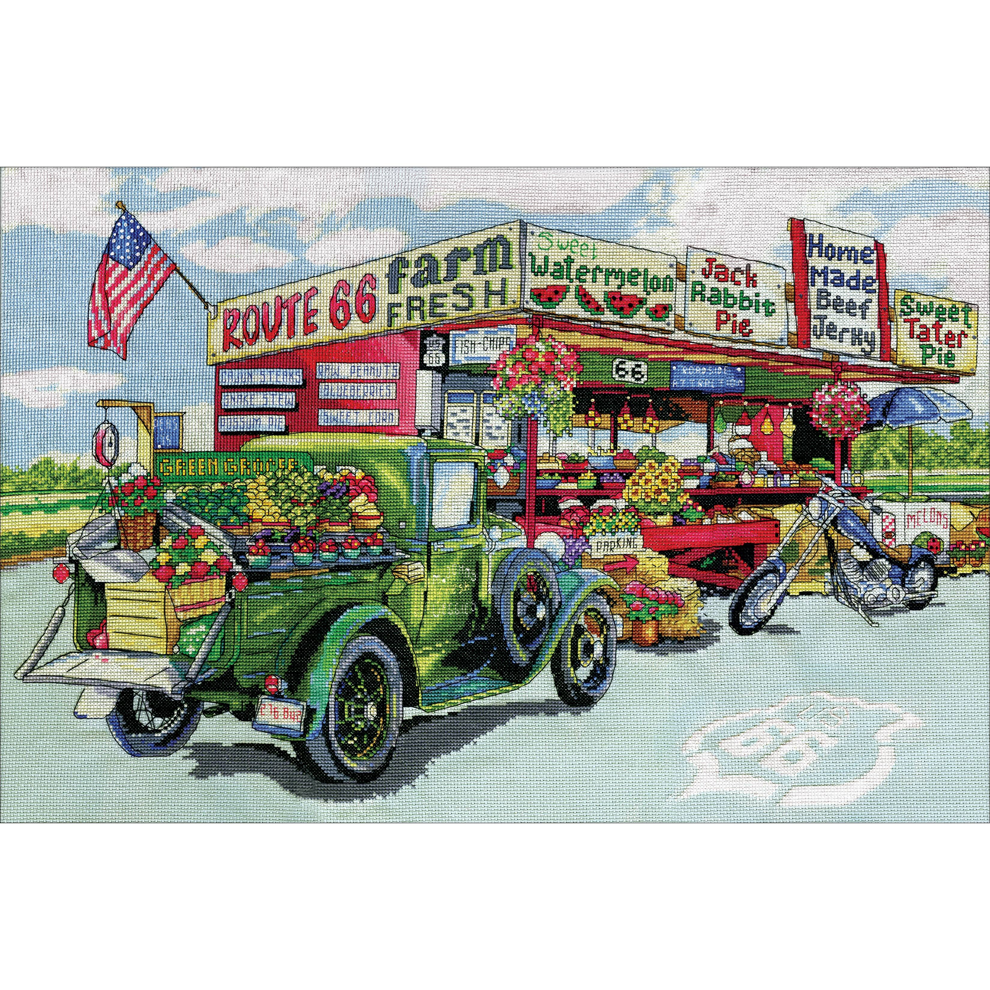 Design Works™ Route 66 Farmstand Counted Cross Stitch Kit