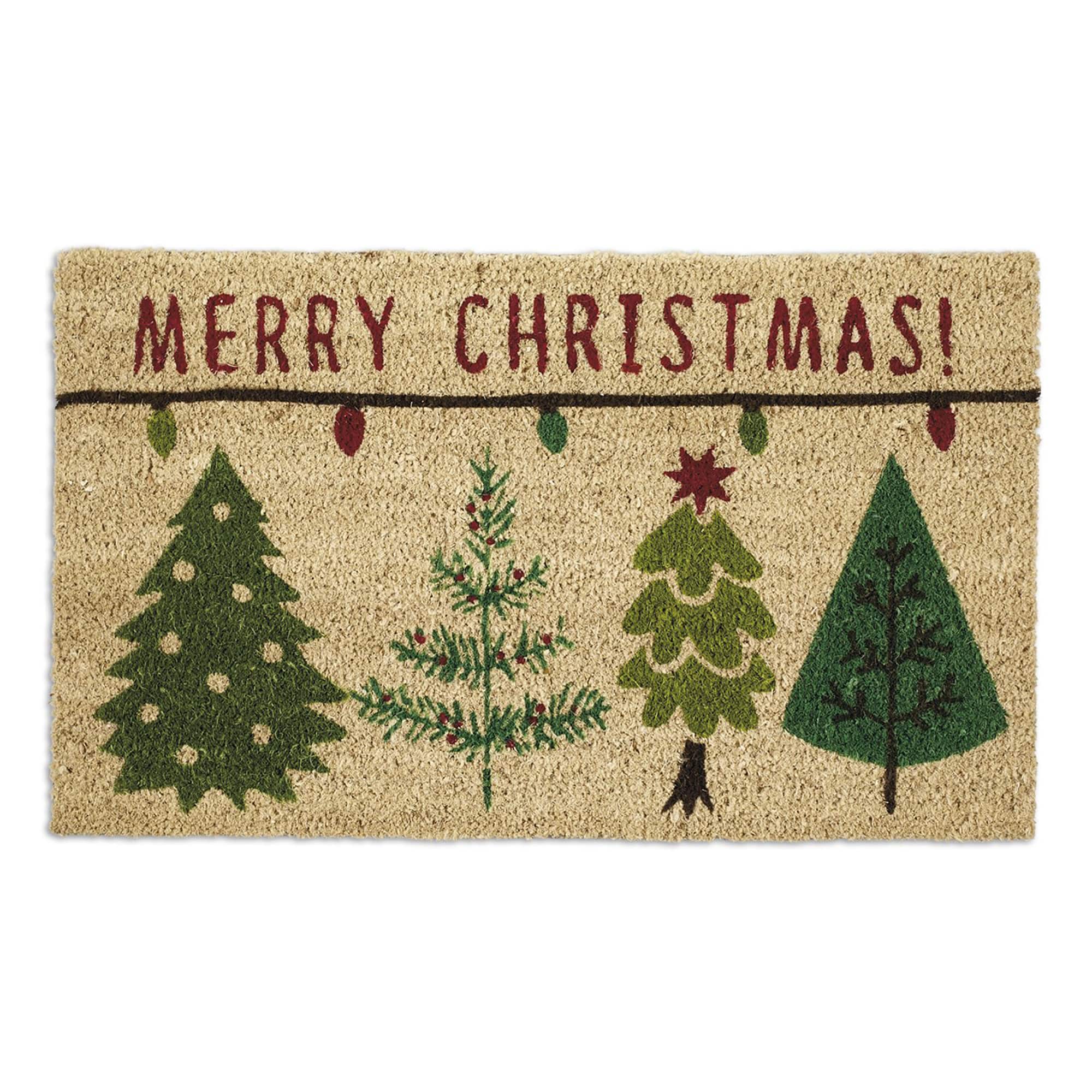 DII&#xAE; Merry Christmas Trees Doormat
