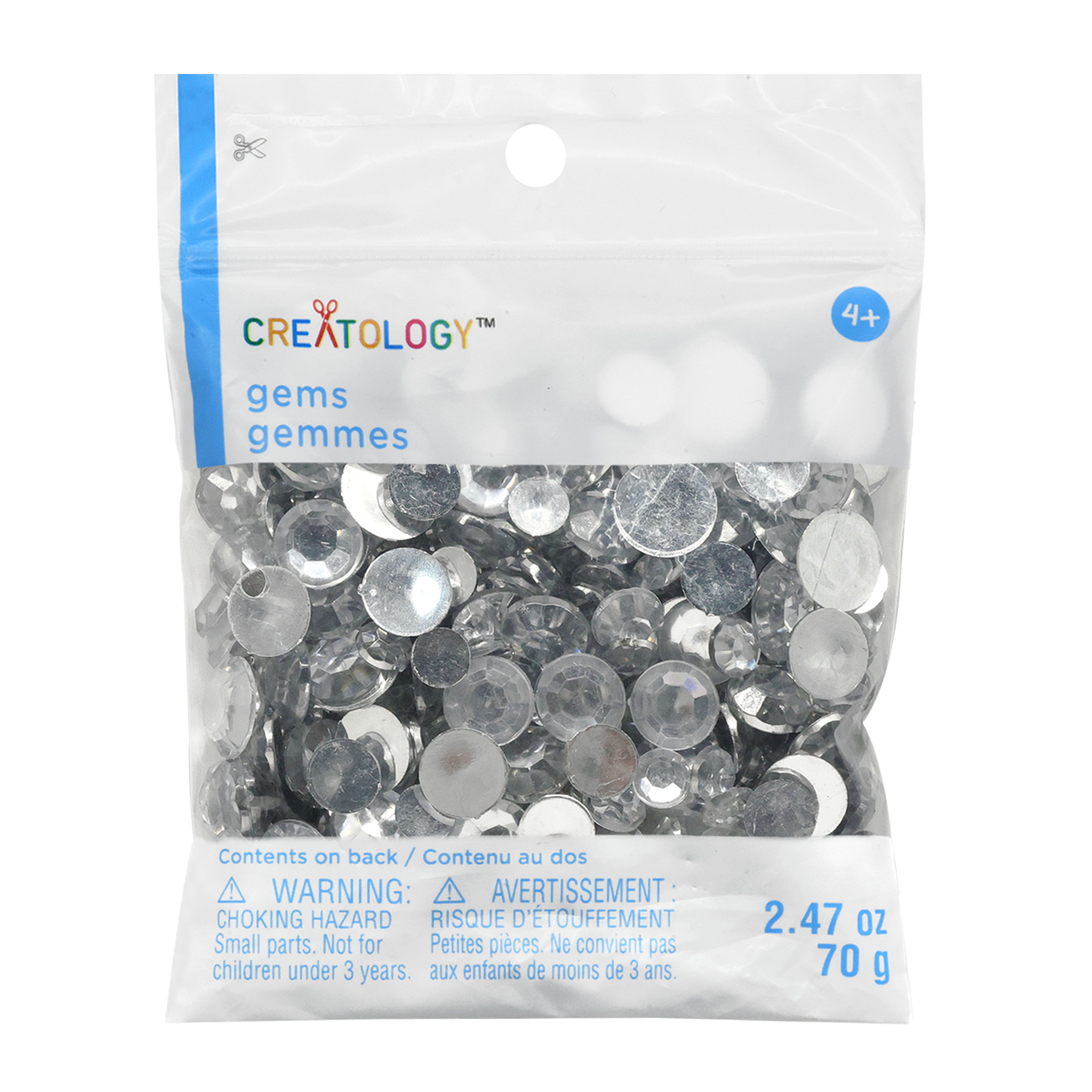 Silver Round Mix Gems by Creatology&#x2122;