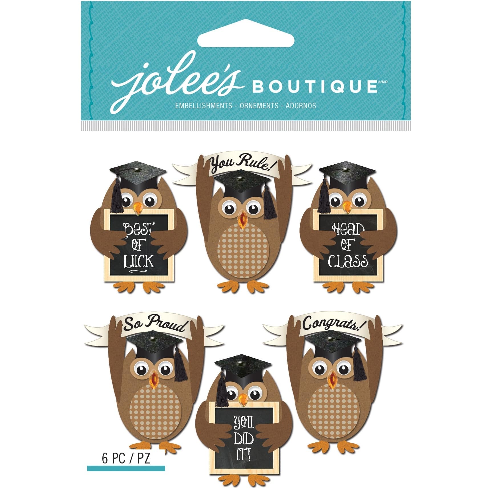 Jolee’s Boutique® Graduation Owl Dimensional Stickers