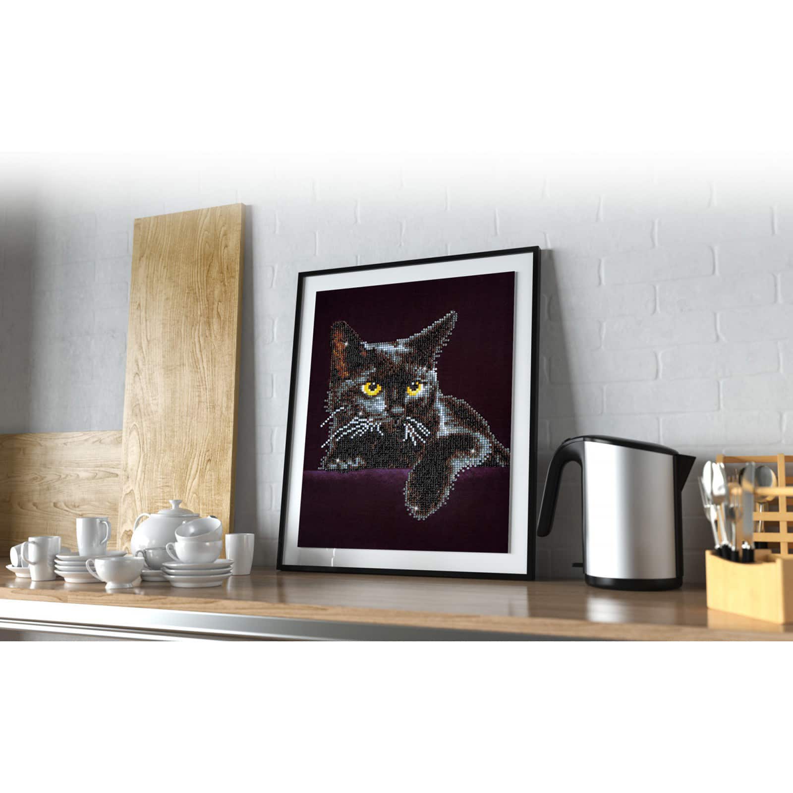 Diamond Dotz® Midnight Cat Diamond Painting Artwork Kit