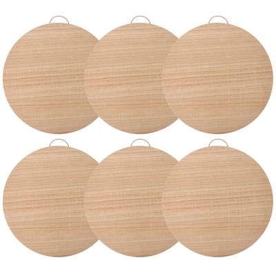 6 Pack: 18" Unfinished Round Plaque by Make Market®