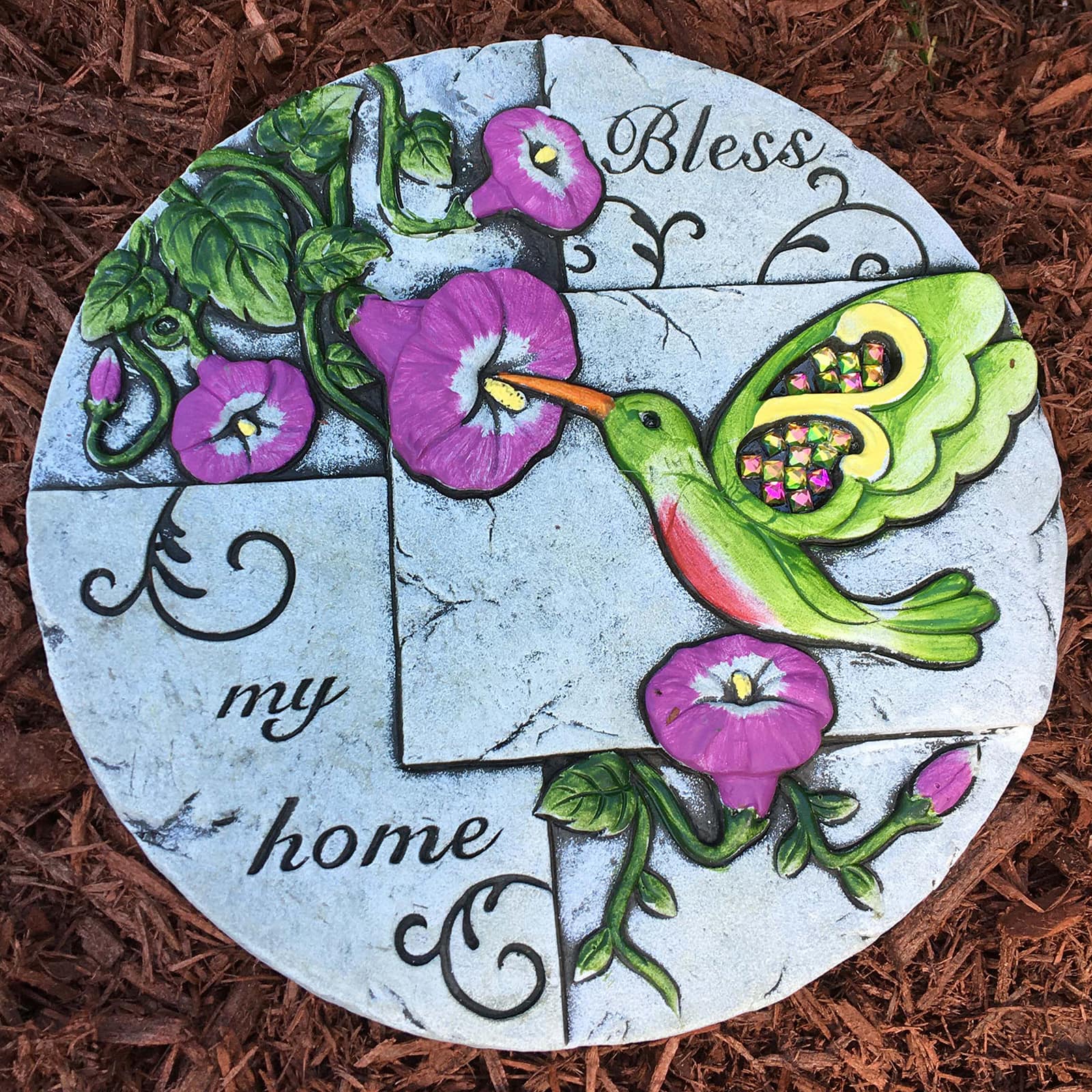 Santa&#x27;s Workshop 10&#x22; Hummingbird Stepping Stone