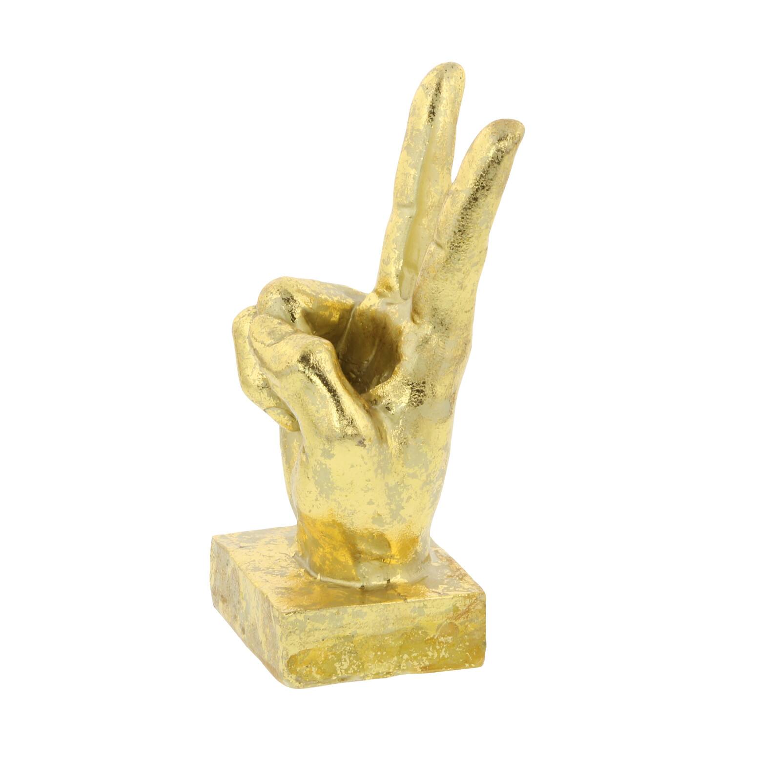 CosmoLiving by Cosmopolitan Gold Polystone Traditional Hand Sculpture ...