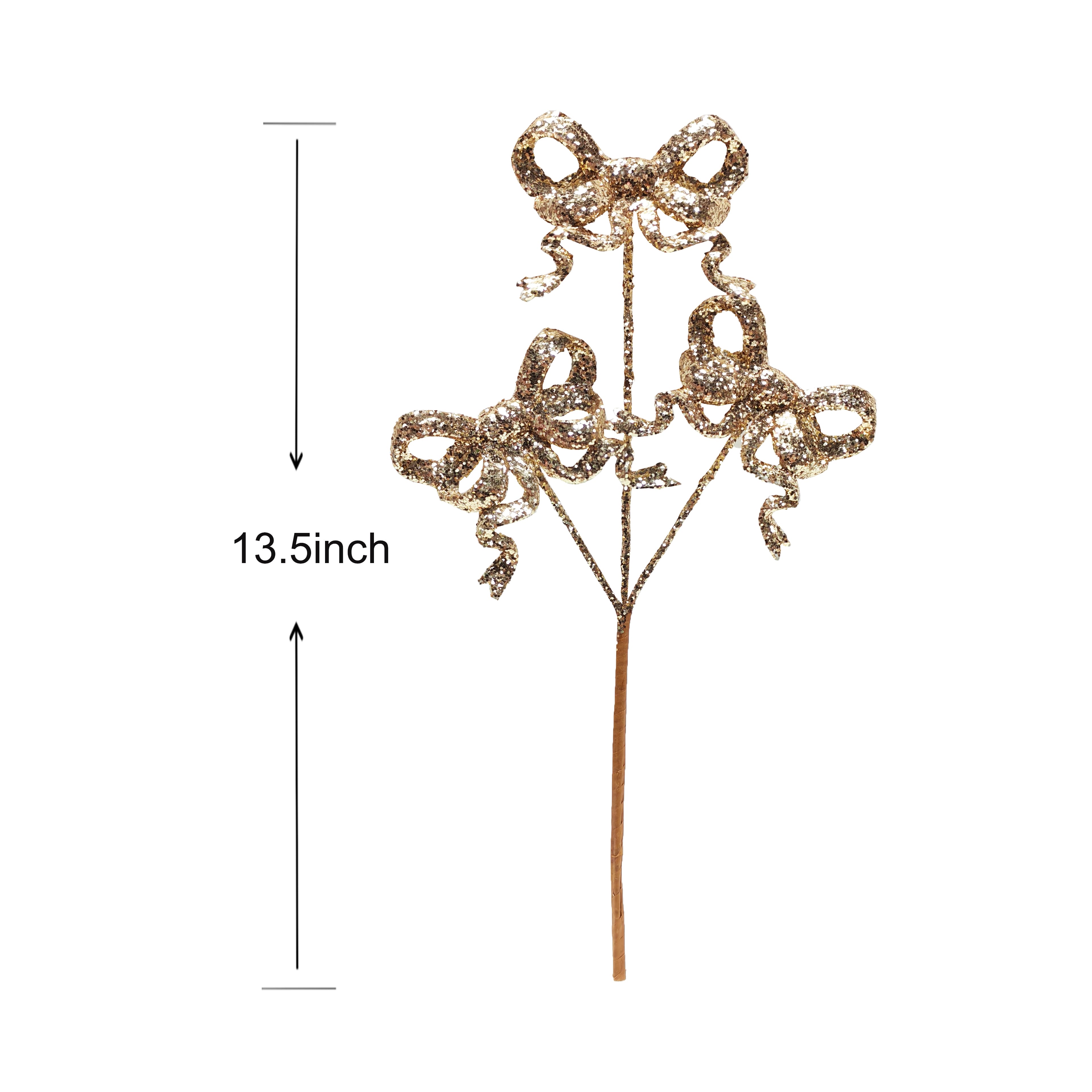 13.5&#x22; Gold Glitter Bow Trio Pick by Ashland&#xAE;