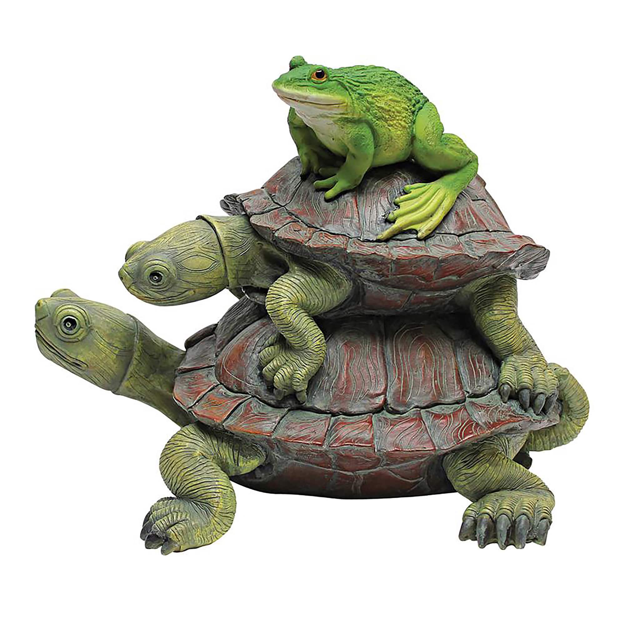 Design Toscano 8.5&#x22; In Good Company Frog Turtles Statue