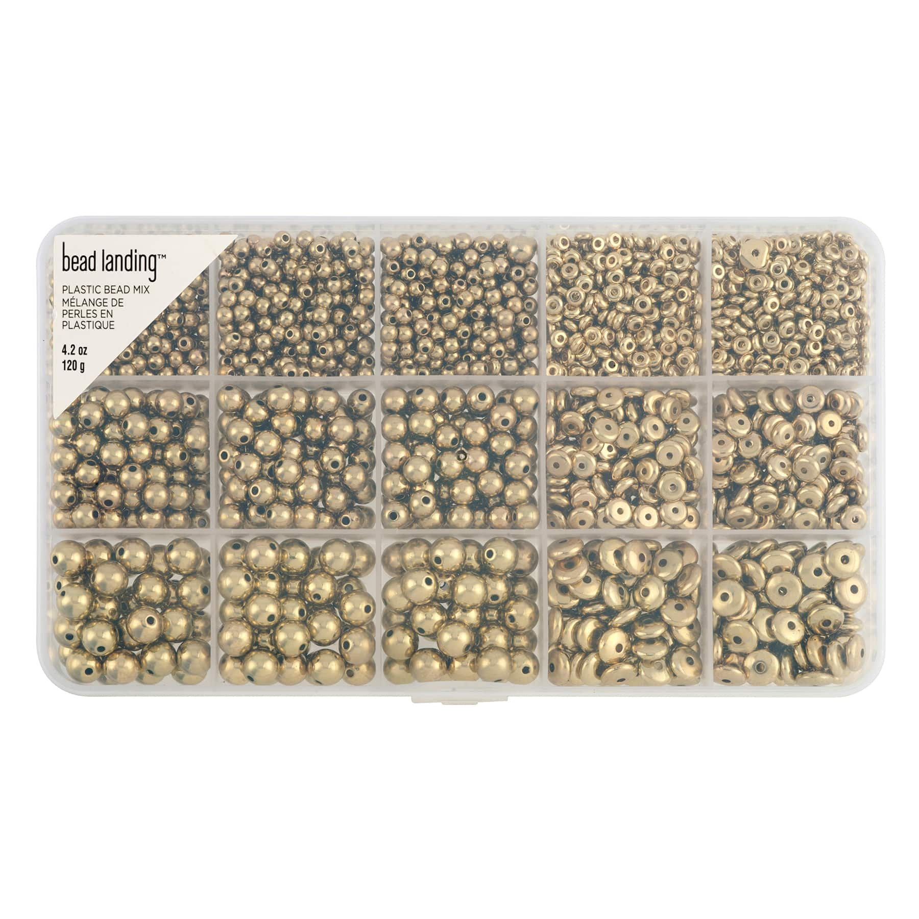 Gold Plastic Spacer Bead Mix by Bead Landing™