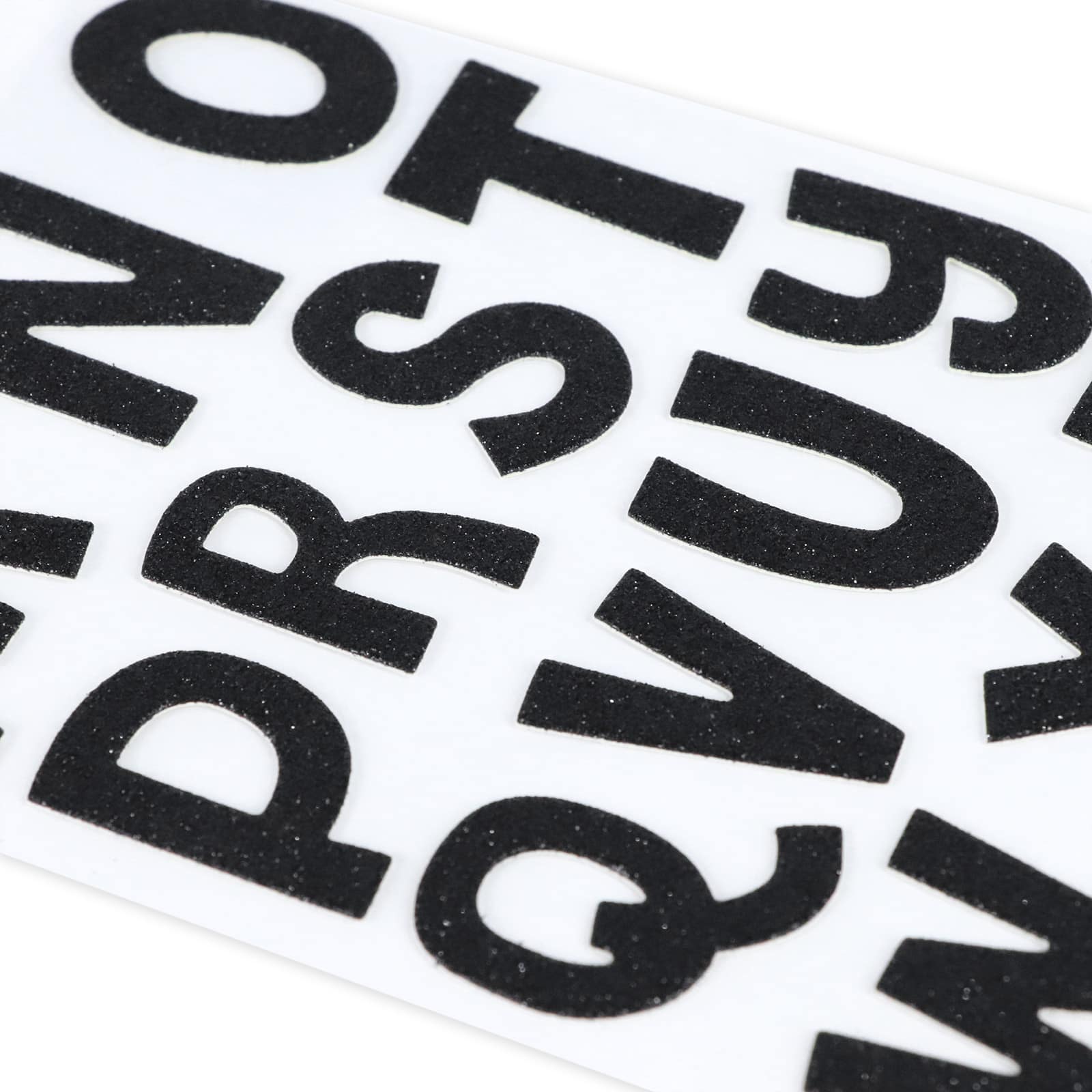 12 Pack: Black Glitter Alphabet Chipboard Stickers by Recollections™
