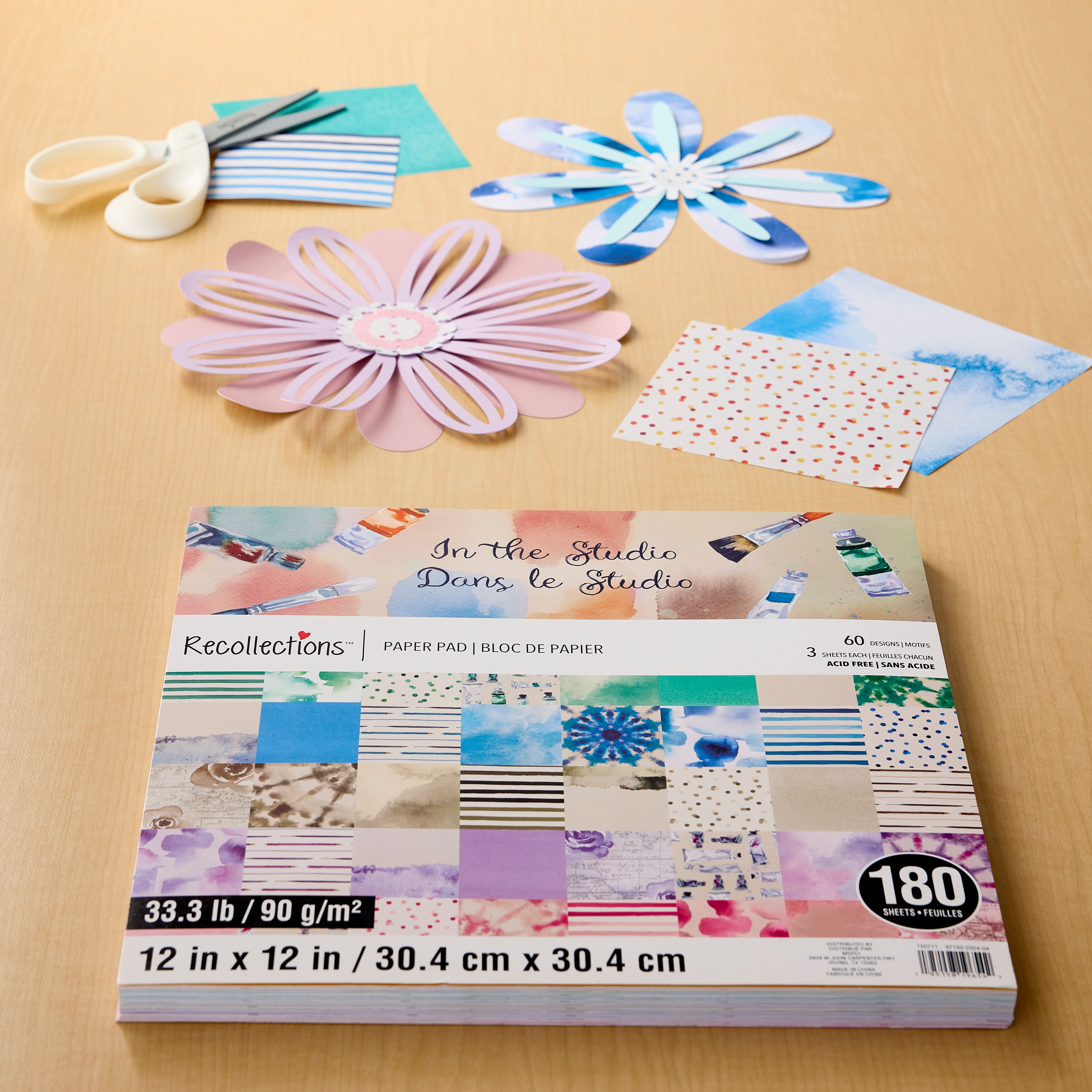 12" x 12" In the Studio Paper Pad by Recollections™, 180 Sheets