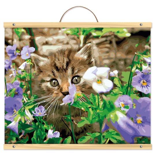 Kitten & Flowers PaintbyNumber Kit by Artist's Loft