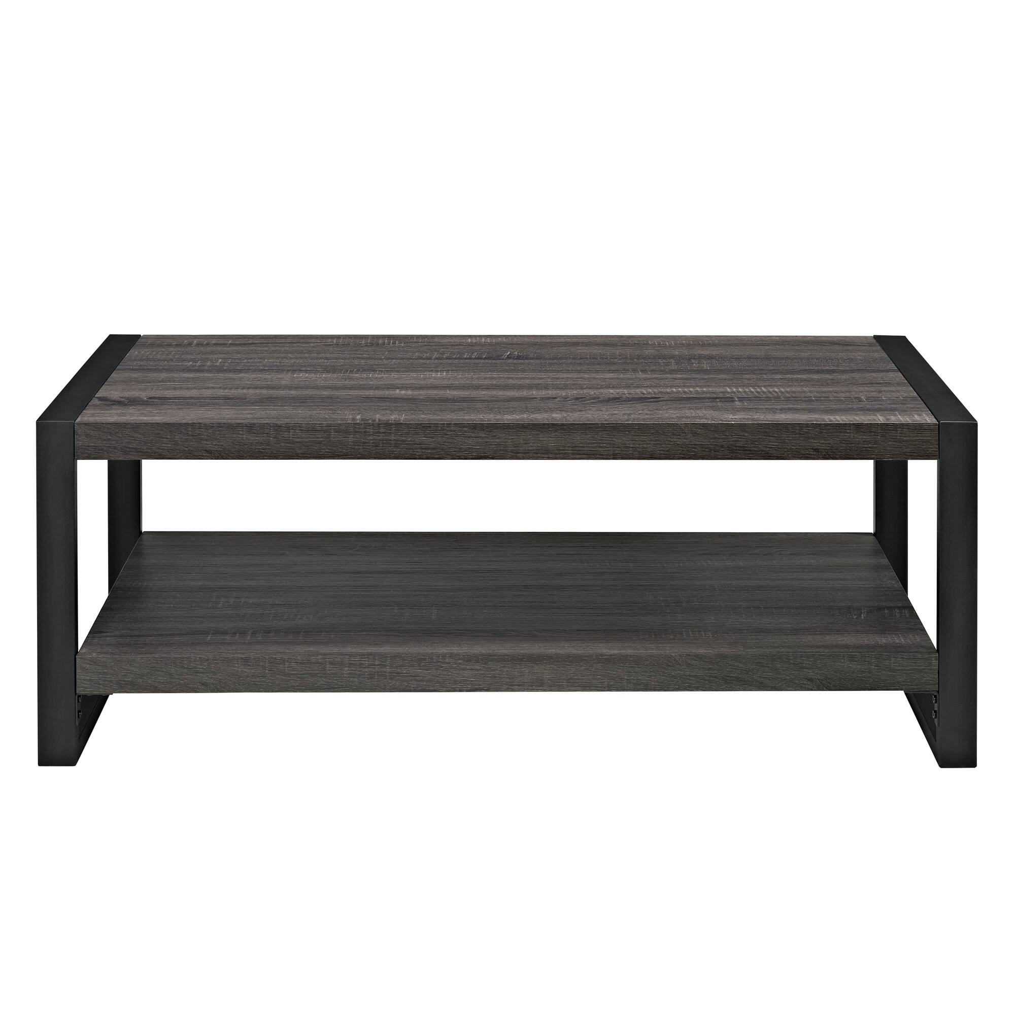 Walker Edison 48" Charcoal Industrial Coffee Table
