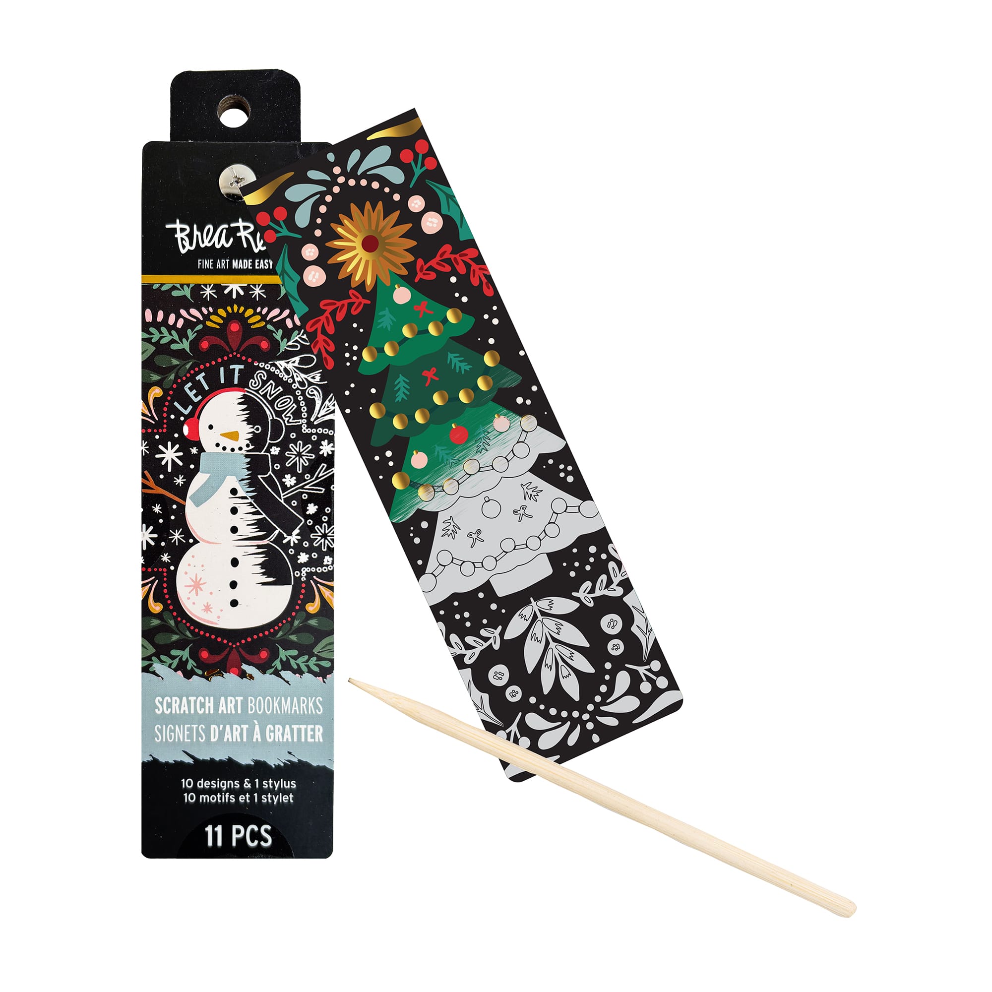 Brea Reese&#x2122; Holiday Motifs Scratch Art Bookmarks