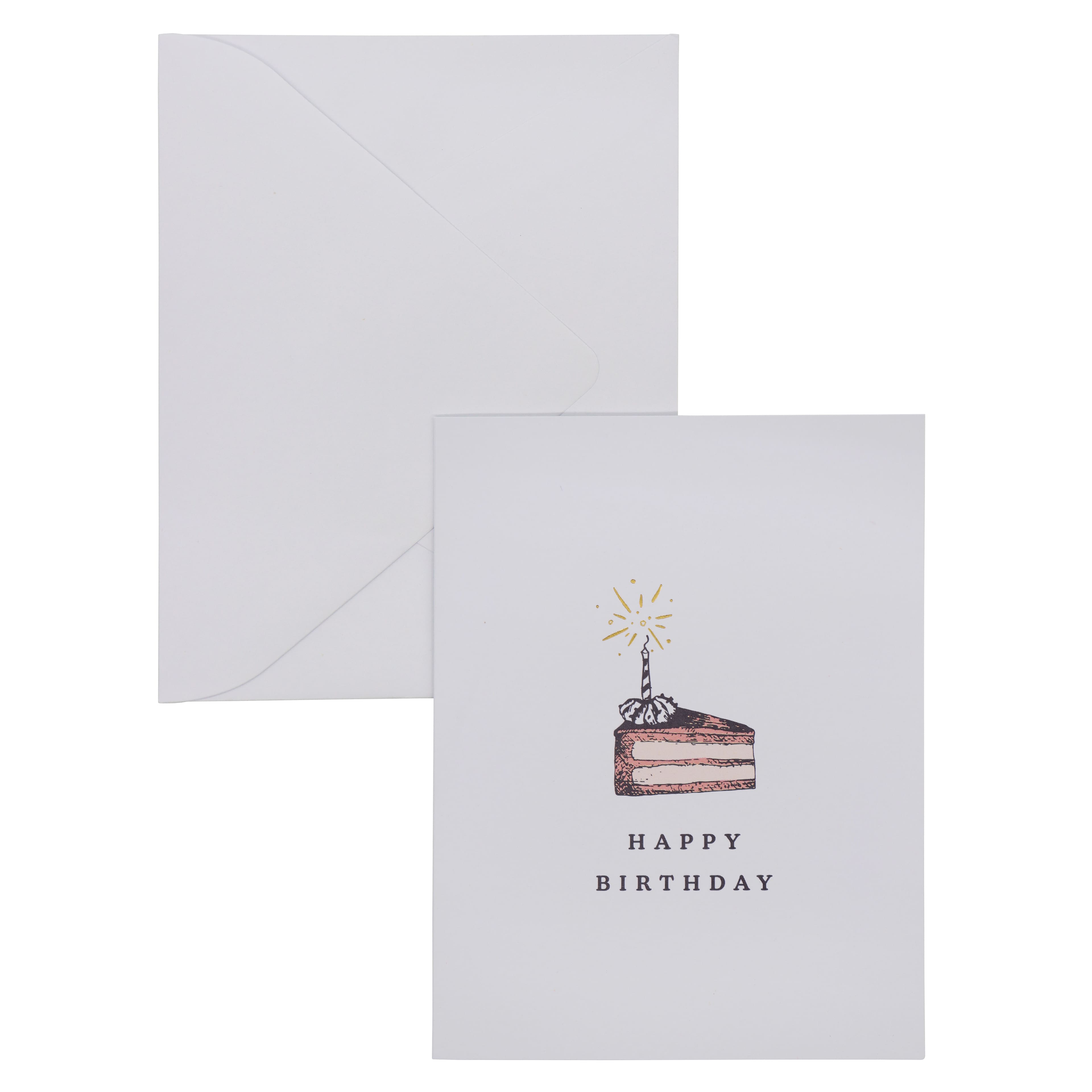 Happy Birthday Cake Slice Blank Greeting Card Set by Celebrate It&#x2122;