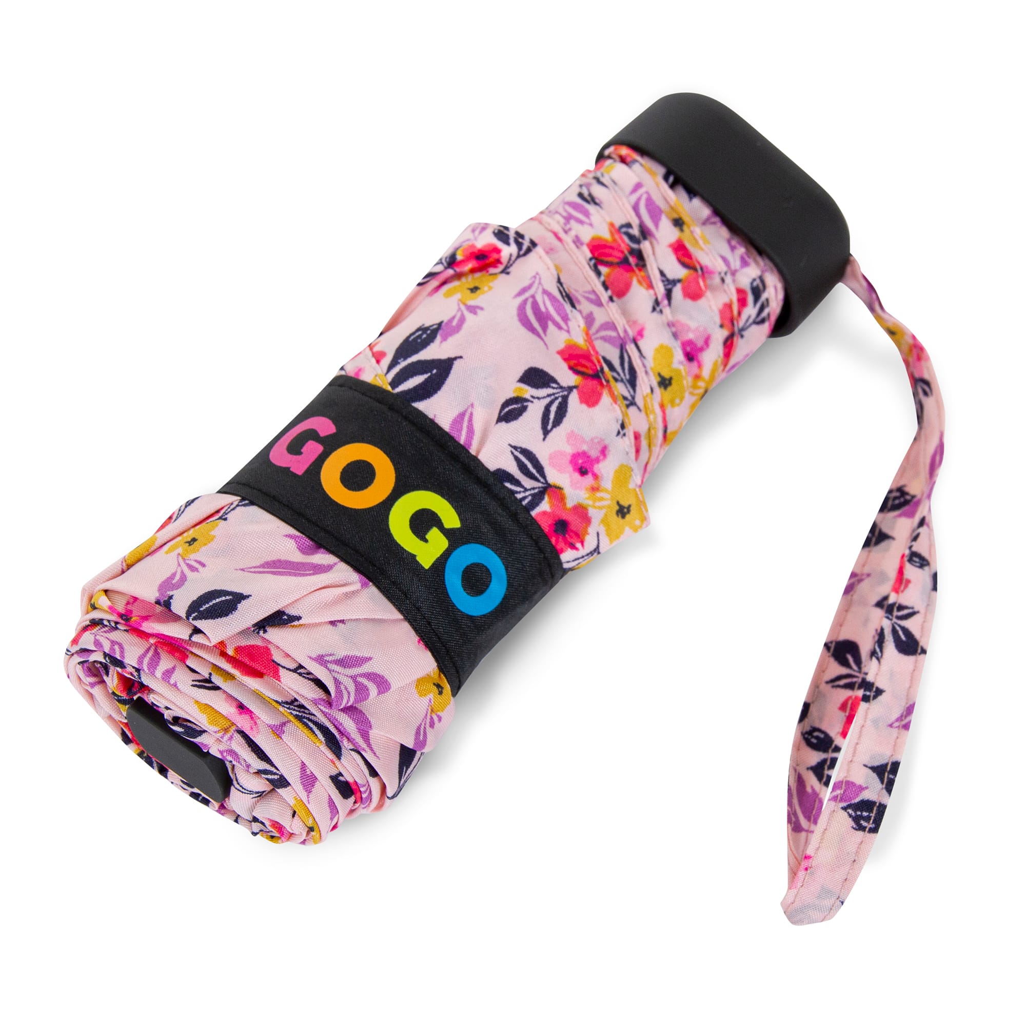 Assorted GoGo 40" Flat Manual Mini Compact Umbrella, 1pc.