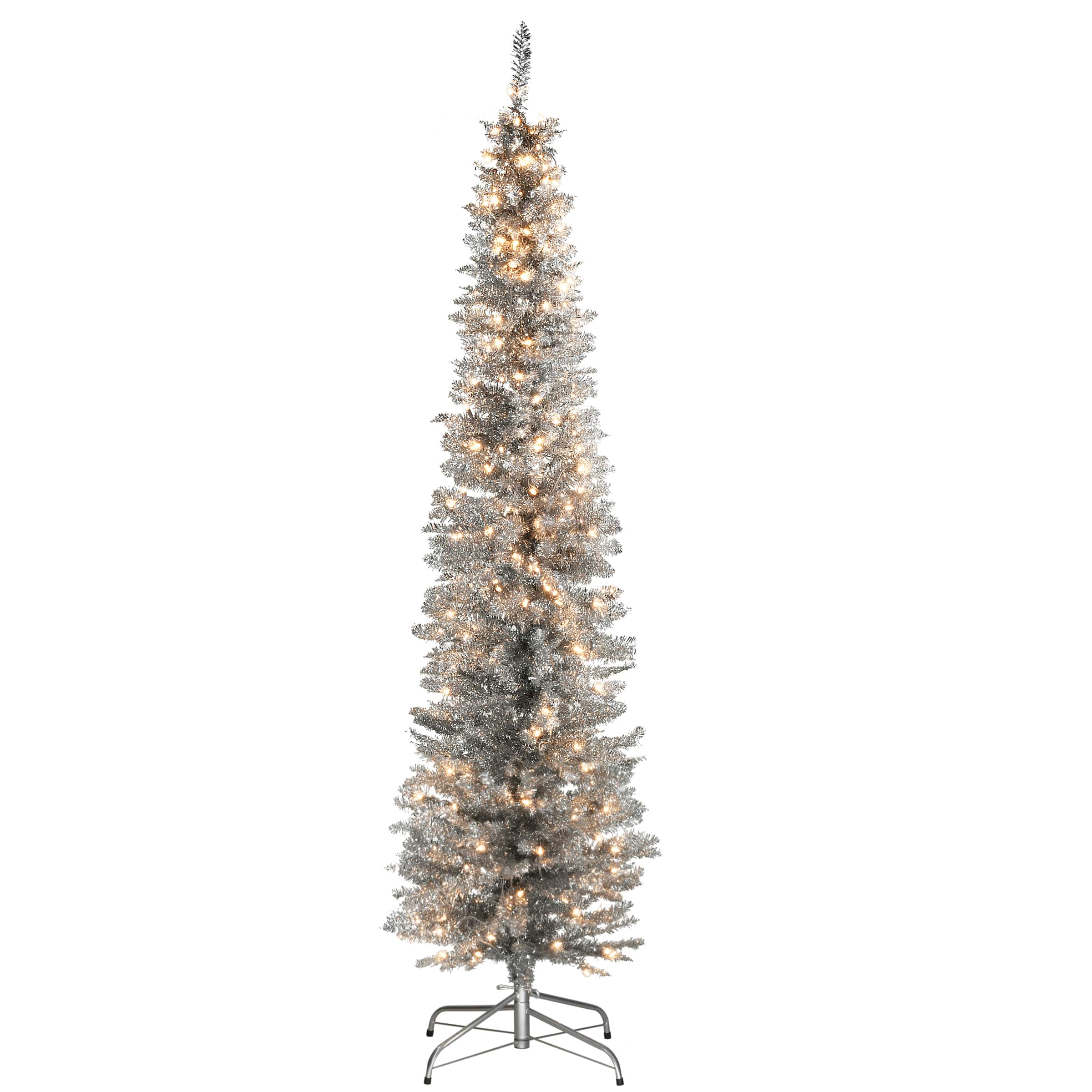 Purchase The 6ft Pre Lit Silver Tinsel Artificial Christmas Tree At Michaels Pre Lit Tinsel Christmas Tree