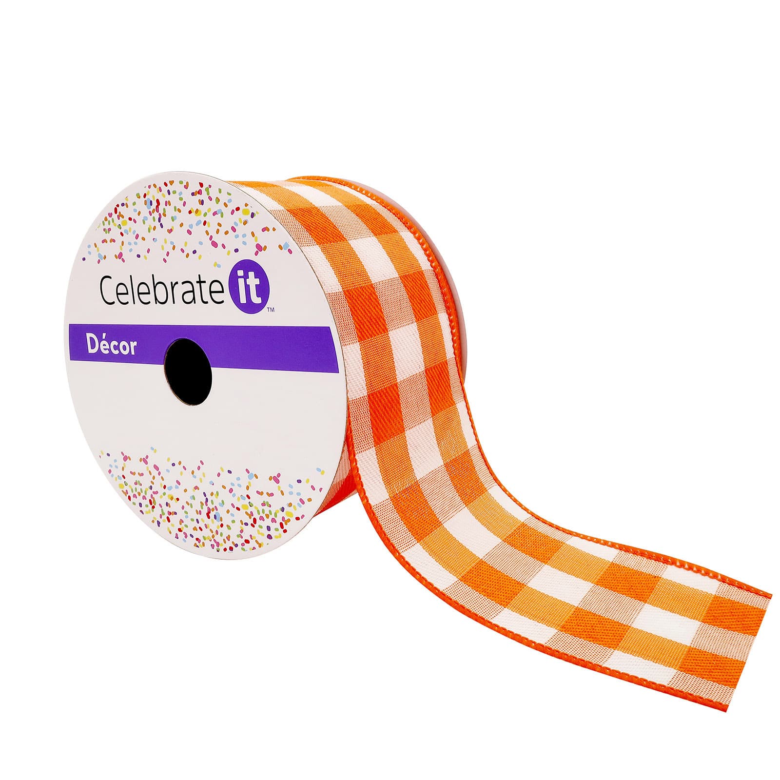 12 Pack: 2.5" x 8.3yd. Wired Gingham Ribbon by Celebrate It™