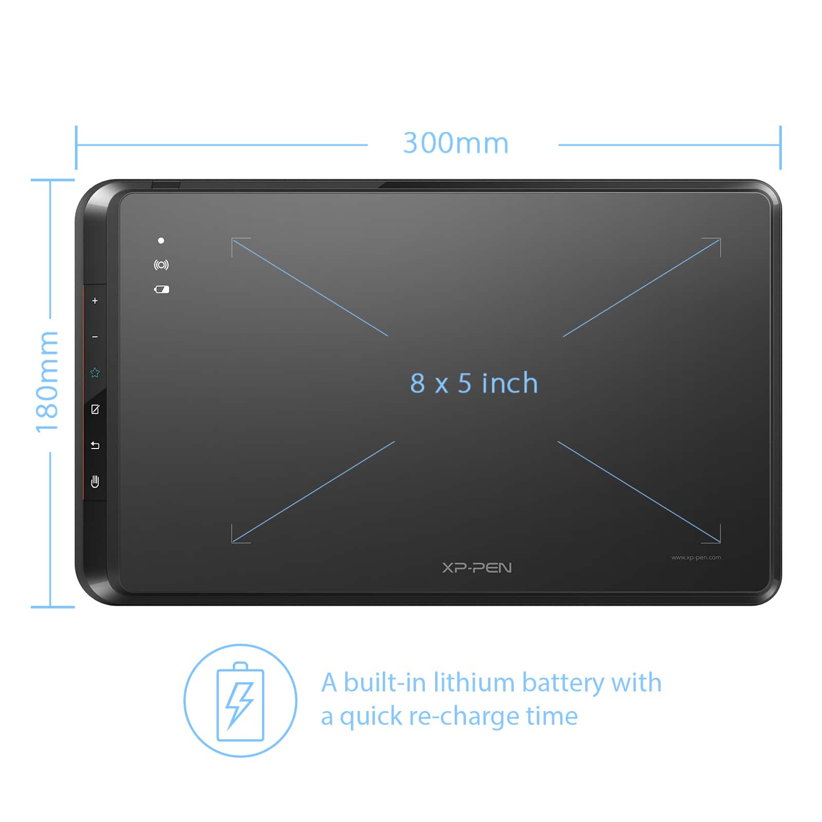 XPPen 8&#x22; x 5&#x22; Star 05 Wireless Graphics Drawing Tablet
