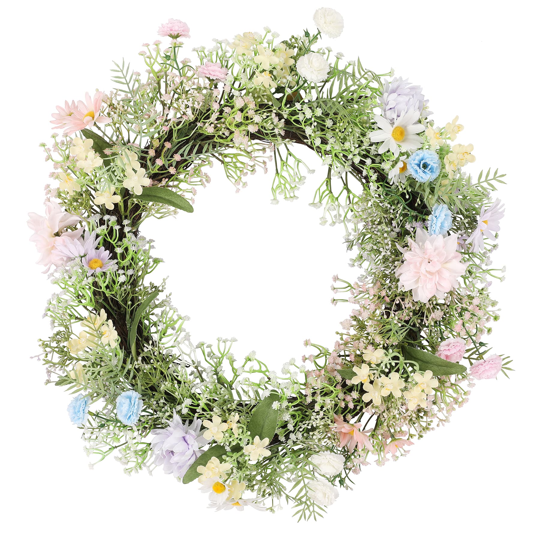19.5&#x22; Daisy &#x26; Baby&#x27;s Breath Wreath by Ashland&#xAE;