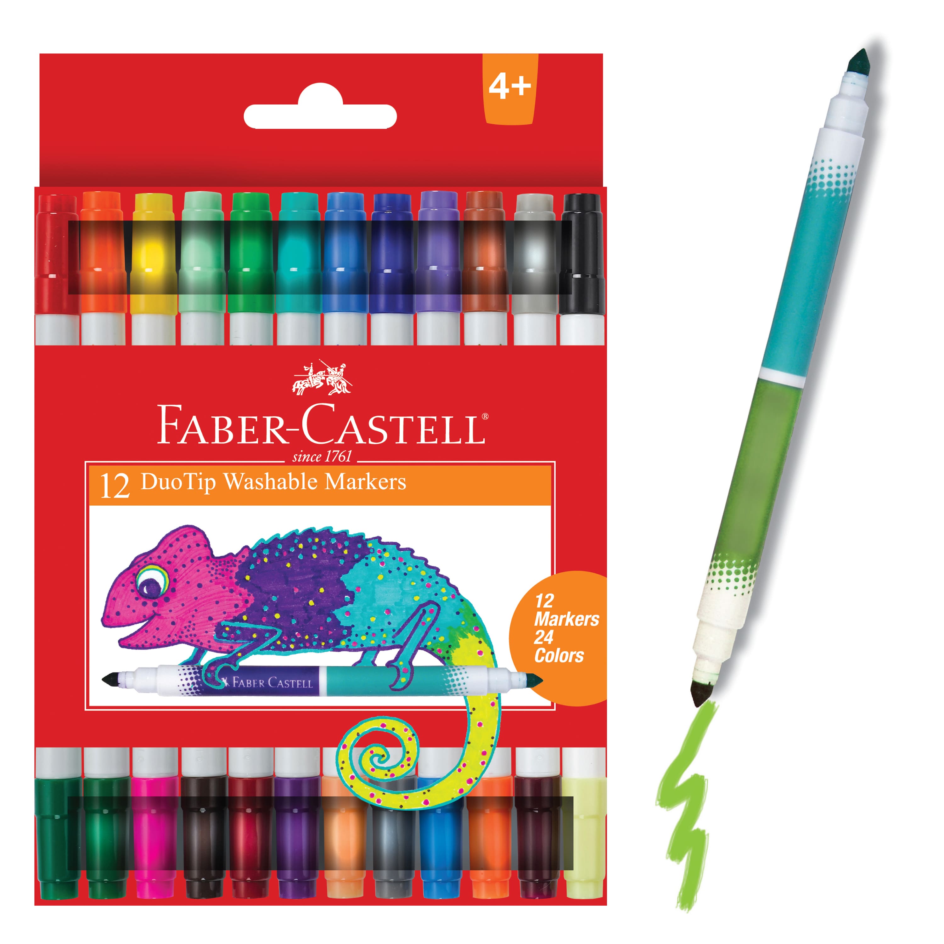 Faber-Castell DuoTip Washable Markers, 12ct.
