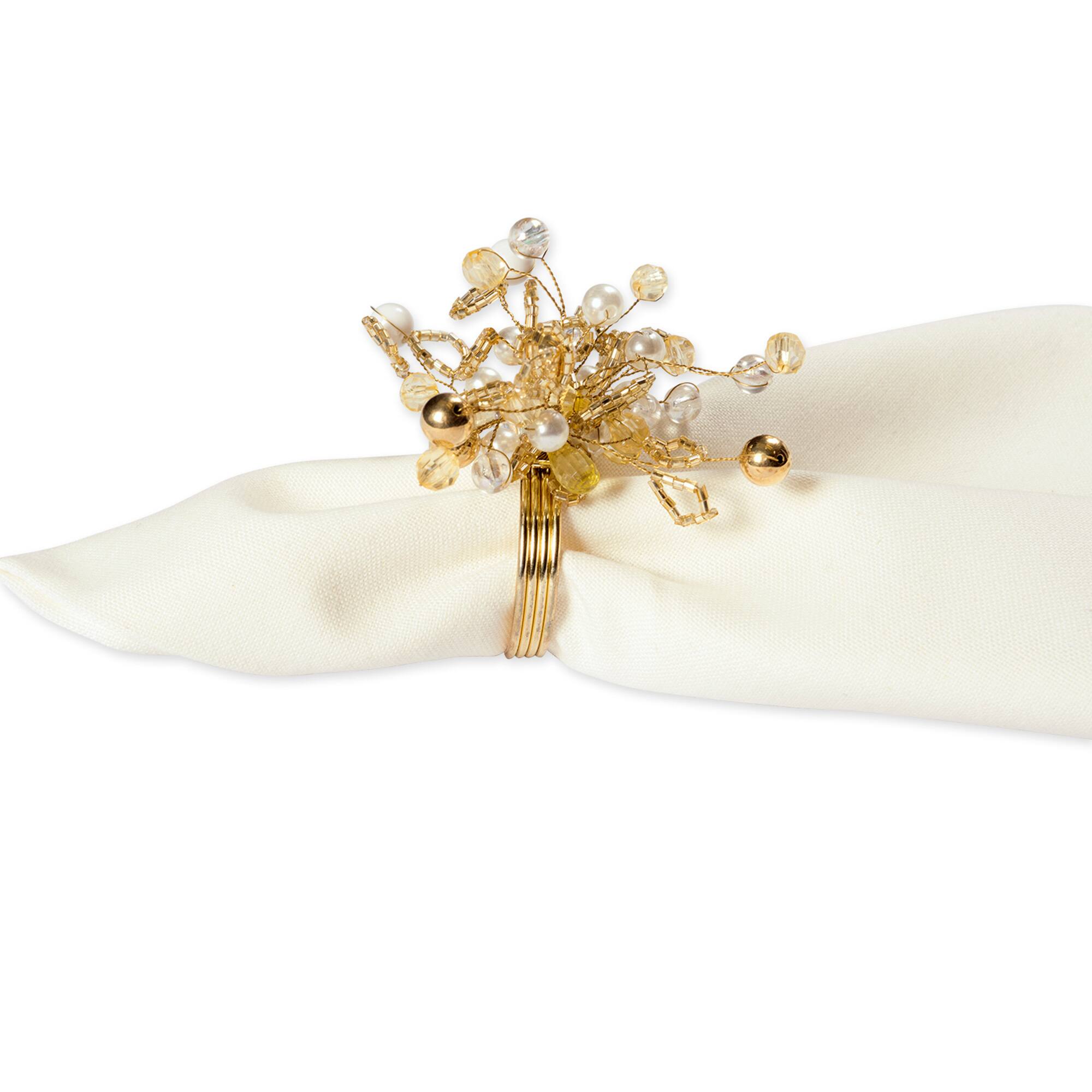 DII&#xAE; Gold Multi Bead Napkin Rings, 6ct.