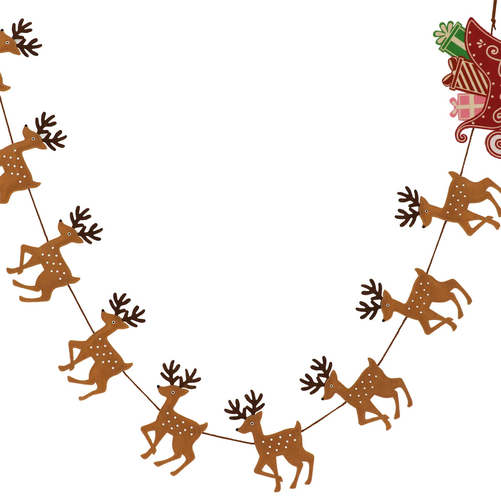 6ft. Sleigh &#x26; Deer Garland by Ashland&#xAE;