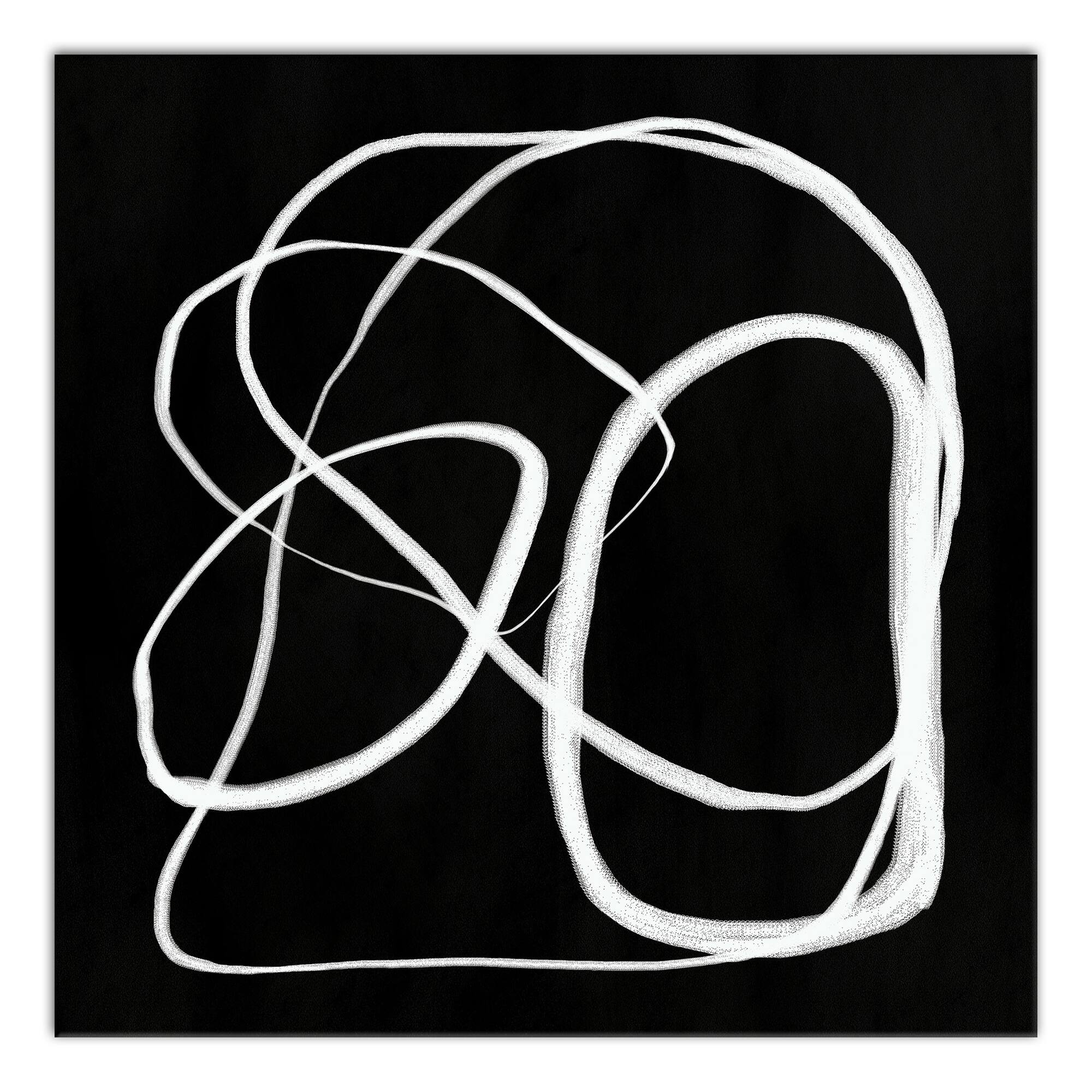 Charcoal Circles 24" x 24" Canvas Wall Art