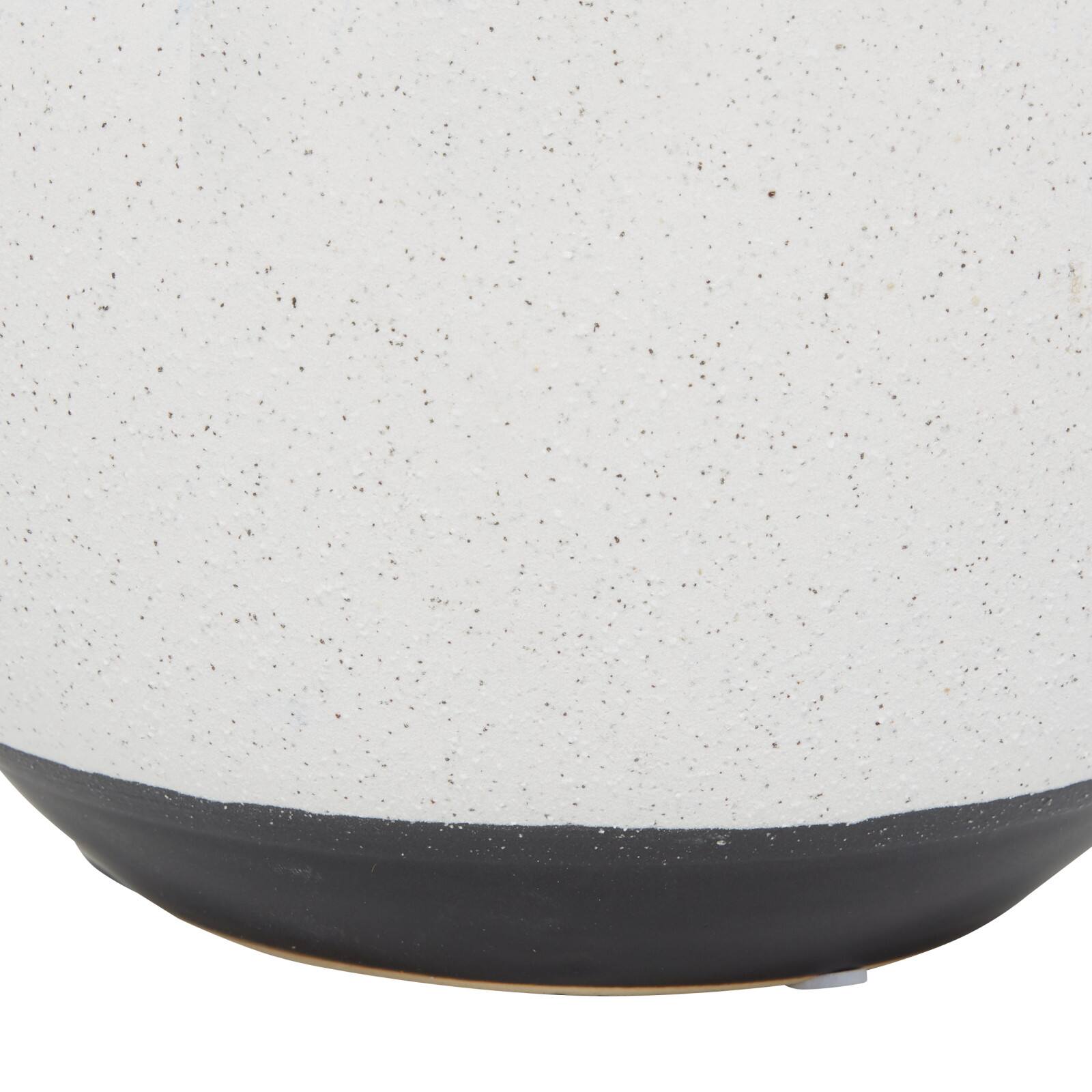 The Novogratz White Ceramic Contemporary Vase, 10&#x22; x 9&#x22; x 9&#x22;