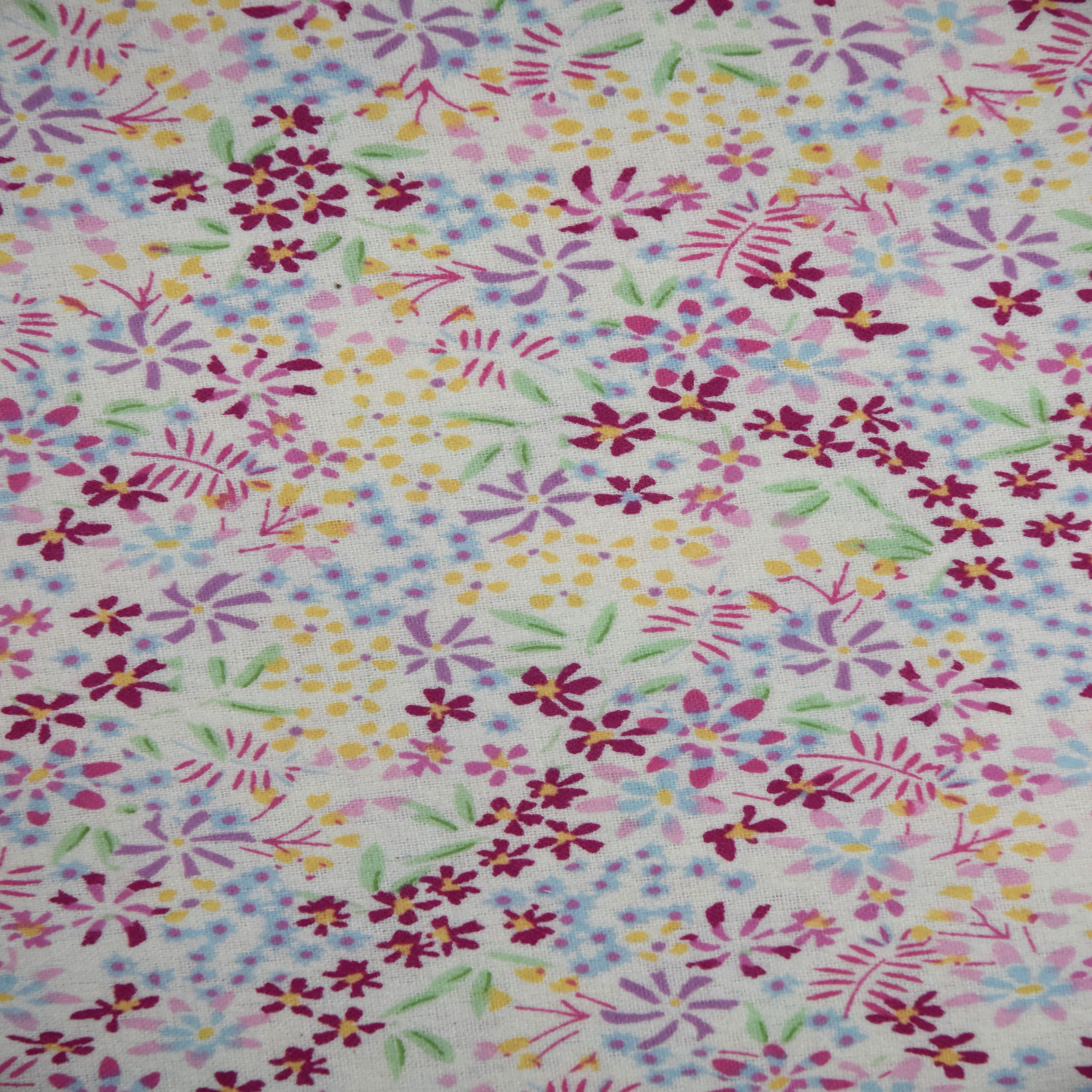 Feldman Pink Ditsy Floral Cotton Flannel