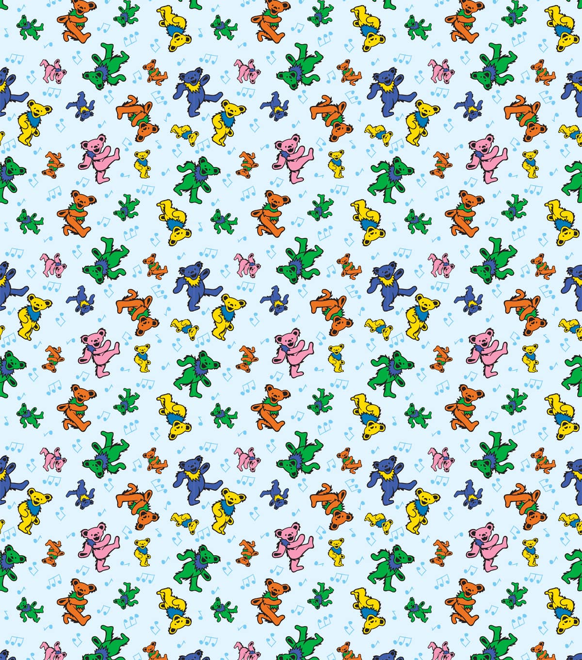 Warner Grateful Dead Bear Tunes Packed Cotton Fabric