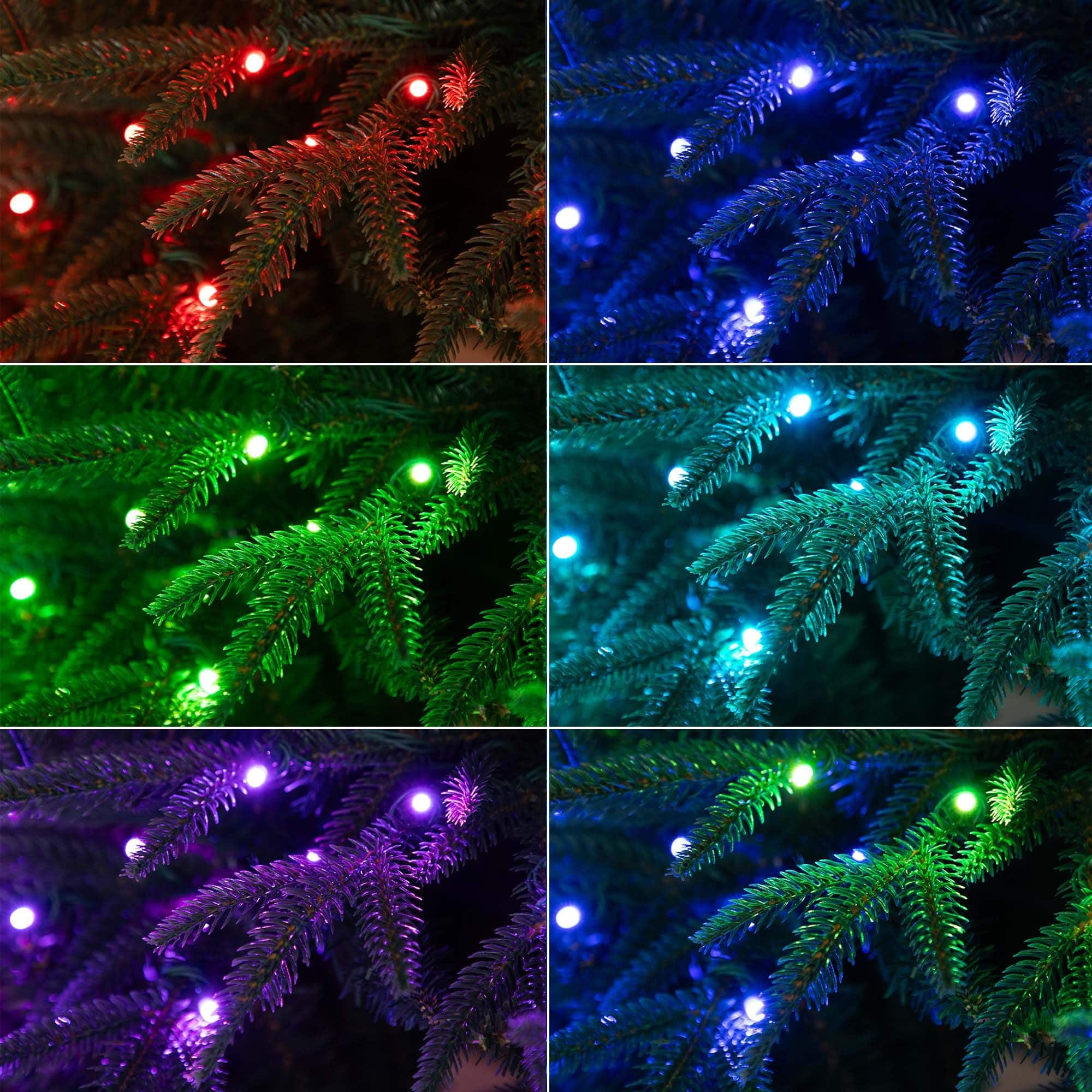 6ft. Pre-Lit Edmonton Fir Artificial Christmas Tree, Color Changing LED Lights