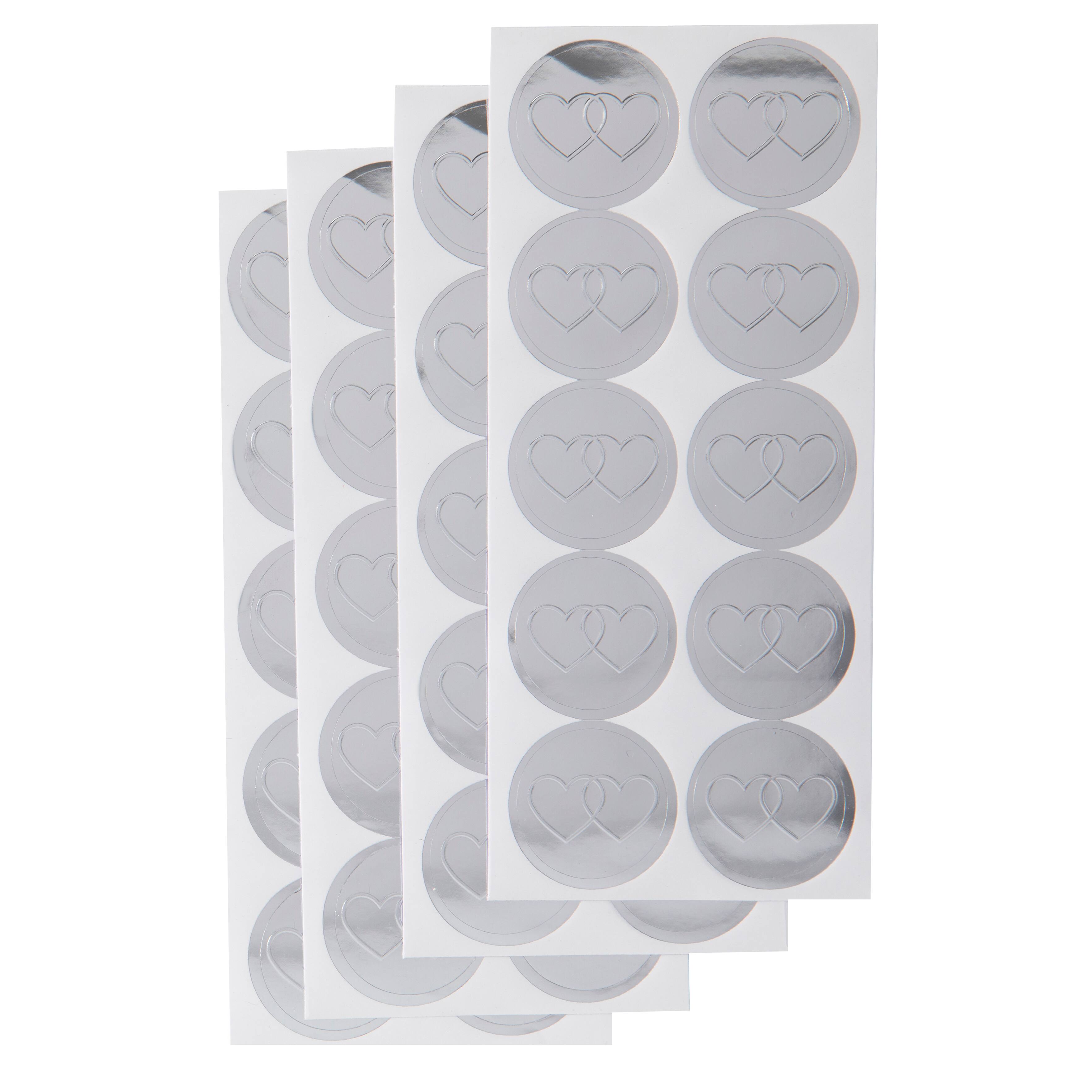12 Packs: 40 ct. (480 total) Silver Hearts Envelope Seals by Recollections&#x2122;
