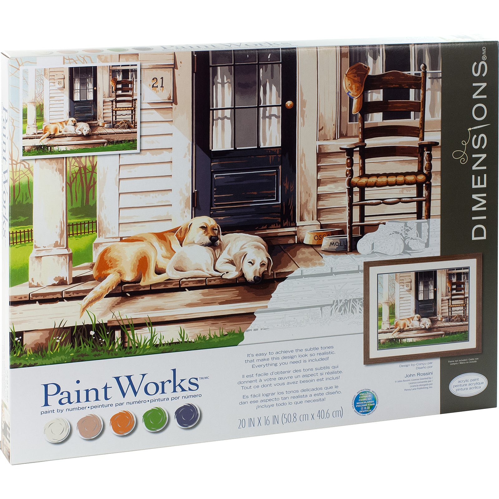 Dimensions&#xAE; PaintWorks&#x2122; Paint-by-Number Kit, Lazy Dog Day